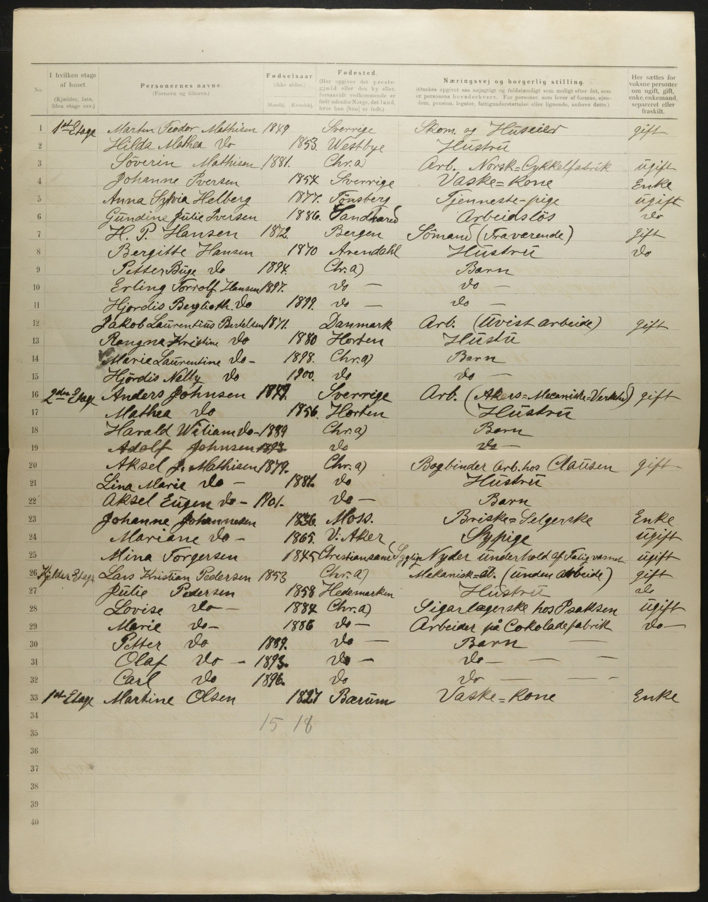 OBA, Municipal Census 1901 for Kristiania, 1901, p. 846