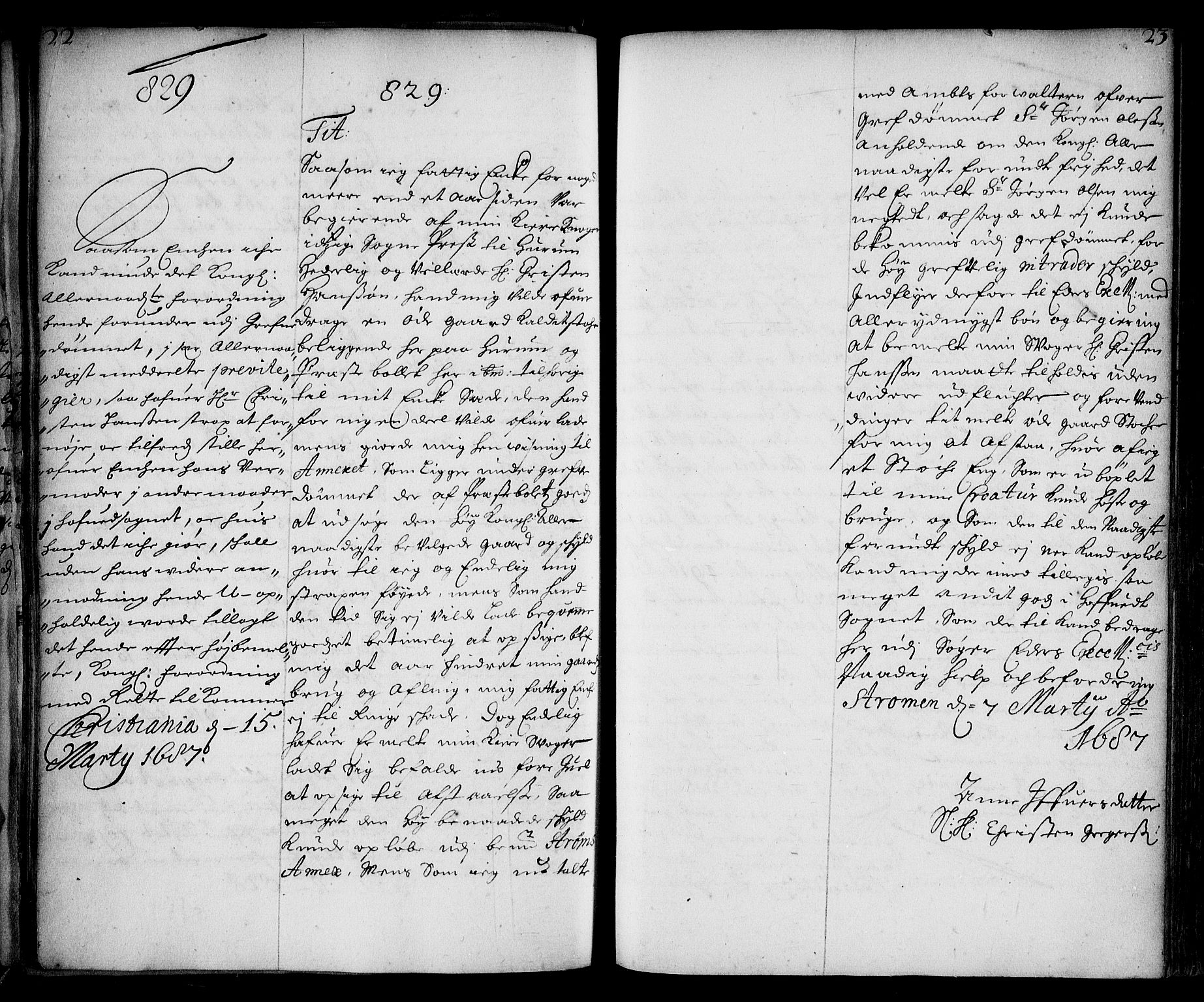 Stattholderembetet 1572-1771, AV/RA-EA-2870/Ae/L0004: Supplikasjons- og resolusjonsprotokoll, 1687, p. 22b-23a