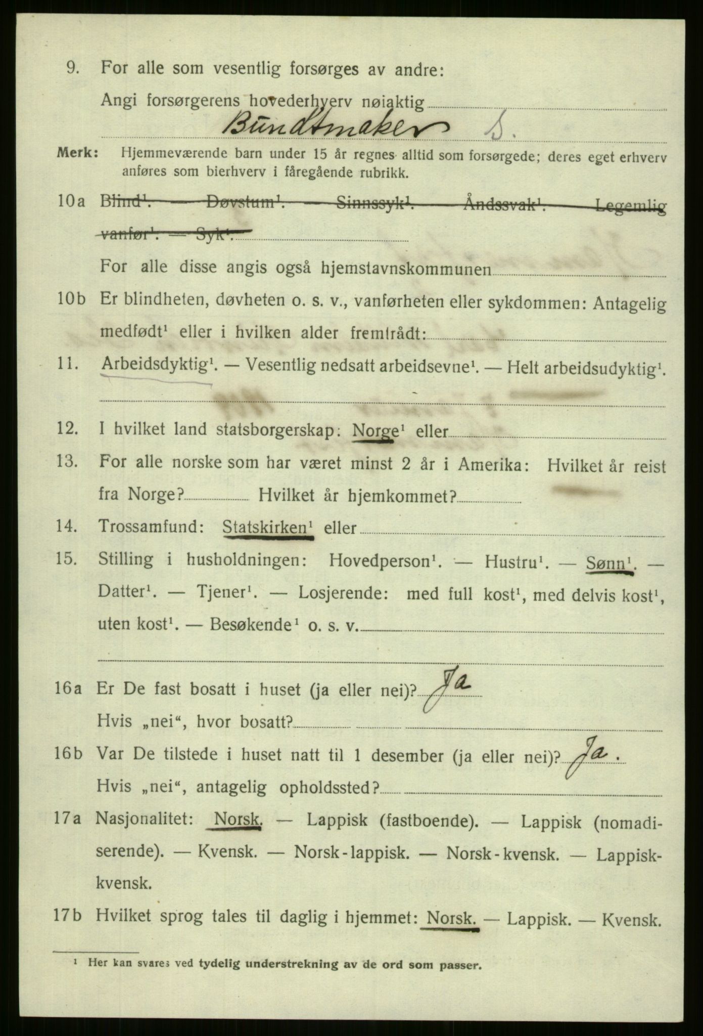 SATØ, 1920 census for Hammerfest, 1920, p. 4768