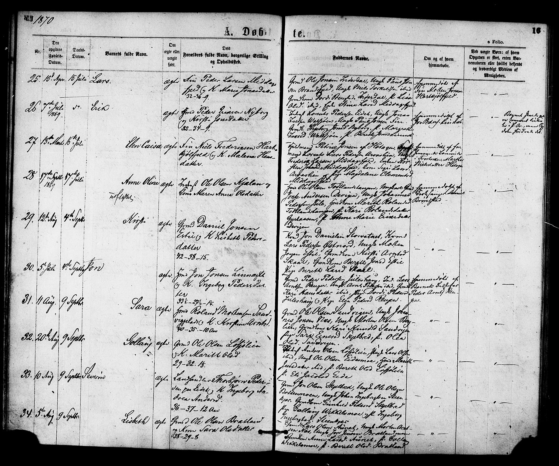 Ministerialprotokoller, klokkerbøker og fødselsregistre - Nord-Trøndelag, SAT/A-1458/755/L0493: Parish register (official) no. 755A02, 1865-1881, p. 16