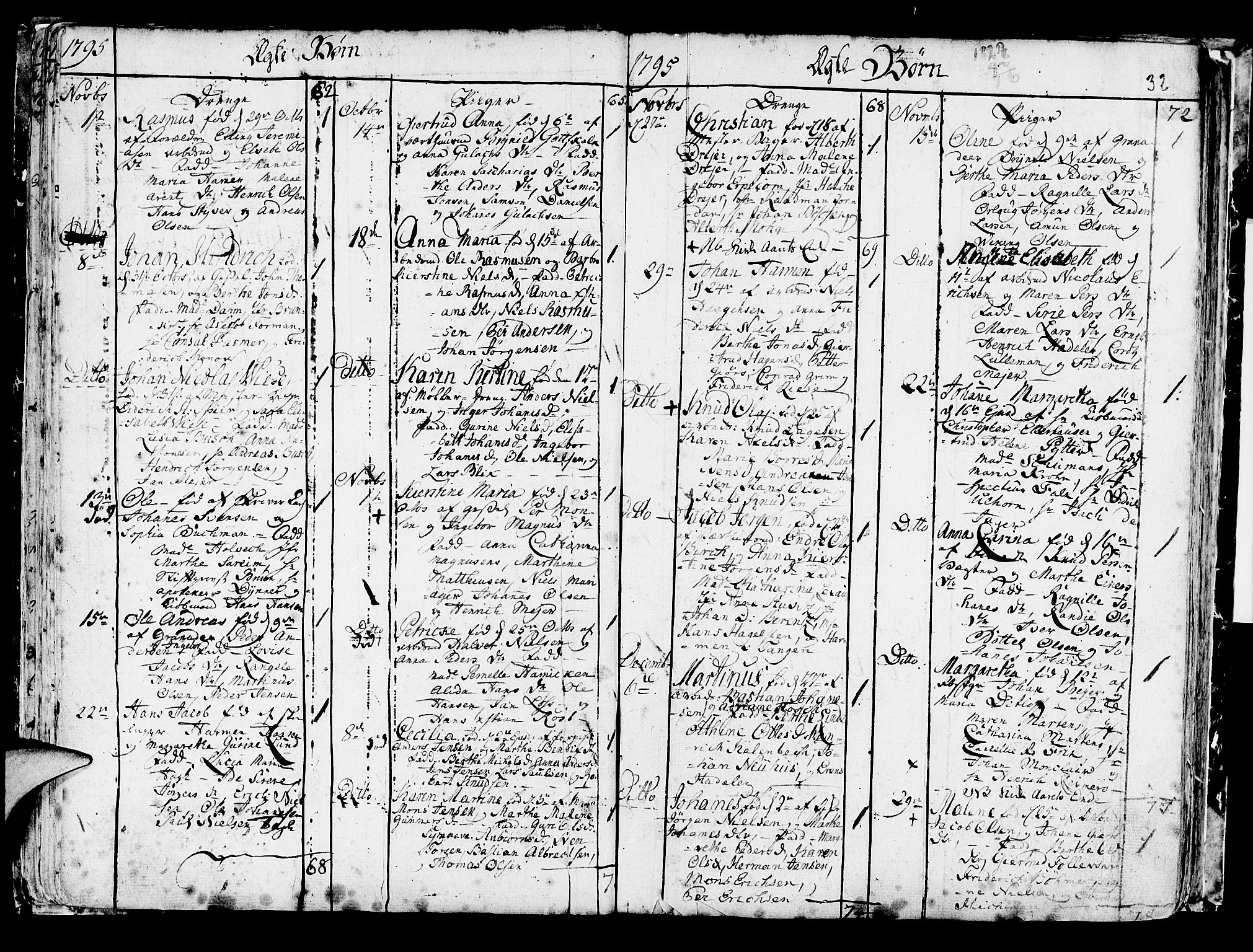 Korskirken sokneprestembete, AV/SAB-A-76101/H/Haa/L0006: Parish register (official) no. A 6, 1790-1820, p. 32