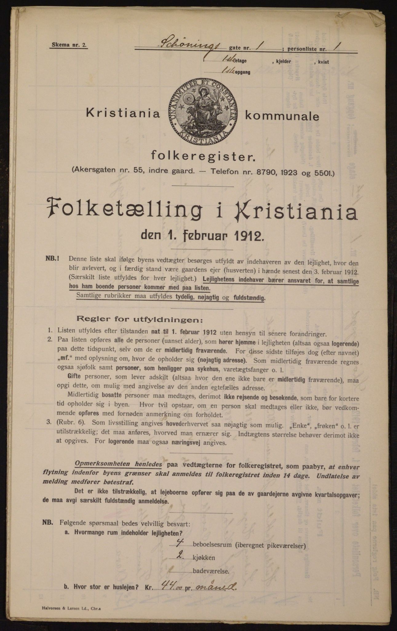 OBA, Municipal Census 1912 for Kristiania, 1912, p. 93550