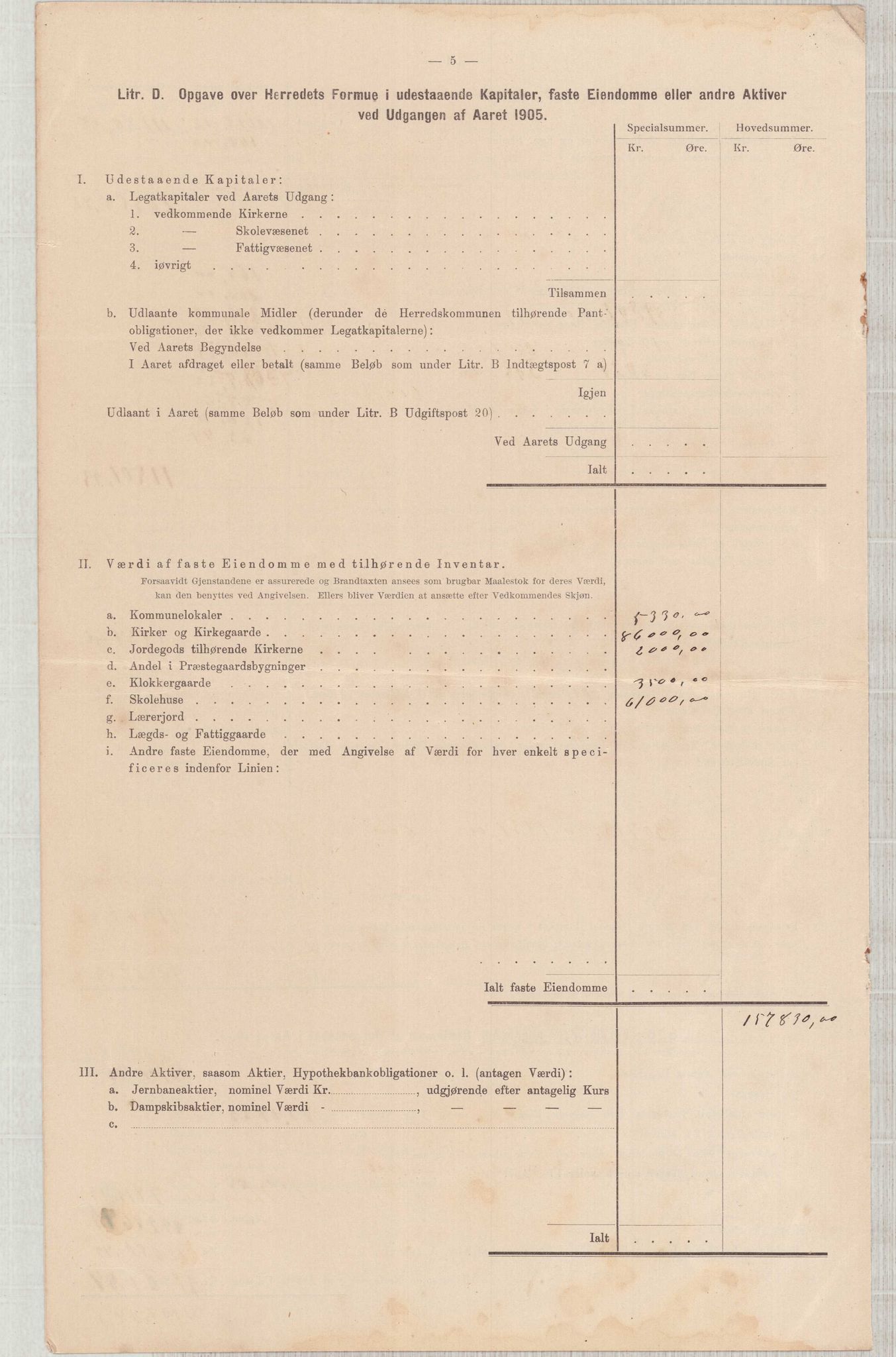 Finnaas kommune. Heradskassen, IKAH/1218a-121/R/Ra/Raa/L0001/0001: Årsrekneskap / Utdrag av kommunerekneskapet, 1904-1910, p. 11