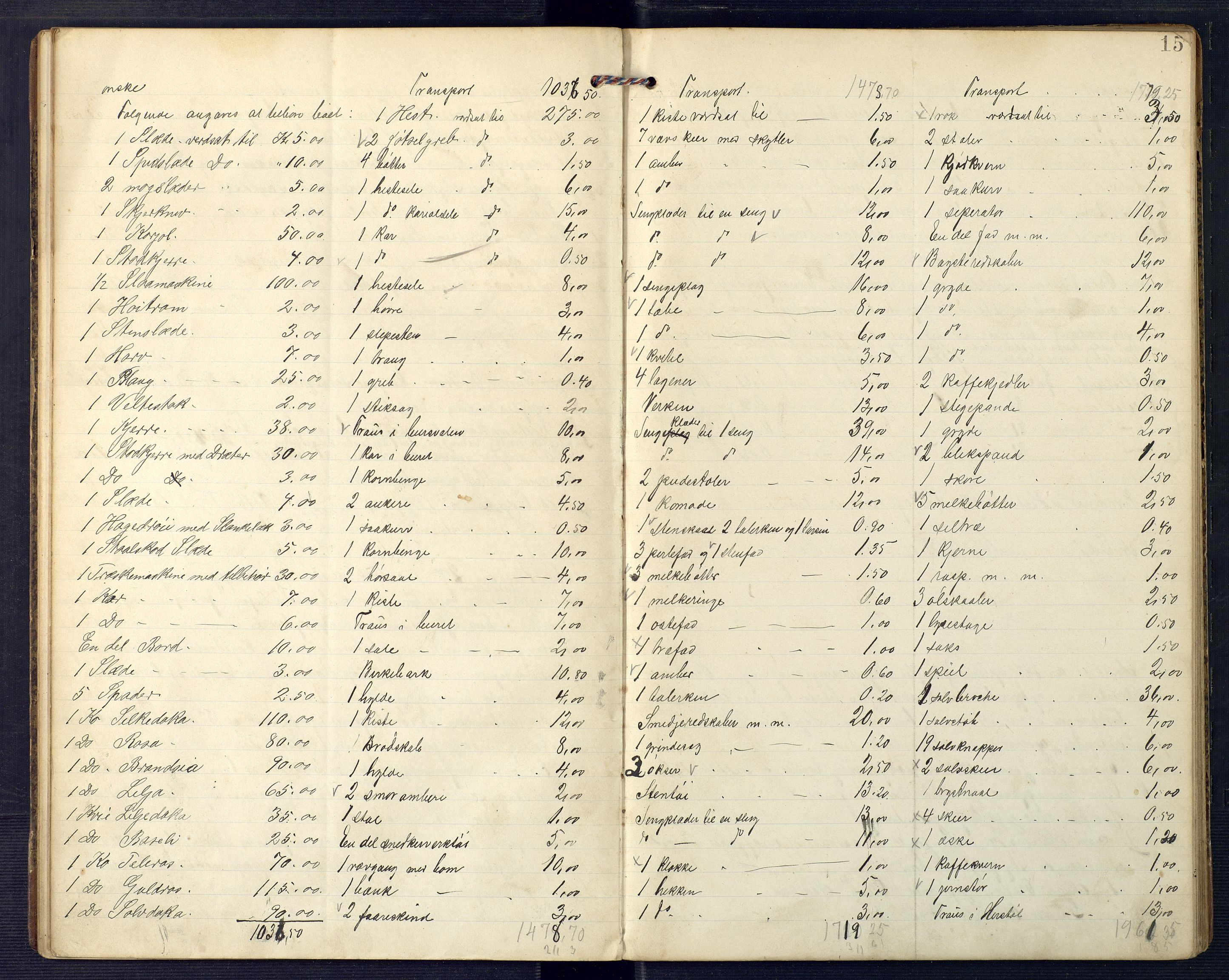 Lyngdal sorenskriveri, AV/SAK-1221-0004/H/Hc/L0862: Skifteregistreringsprotokoll nr. 12, Hægebostad tinglag, 1898-1905, p. 14b-15a