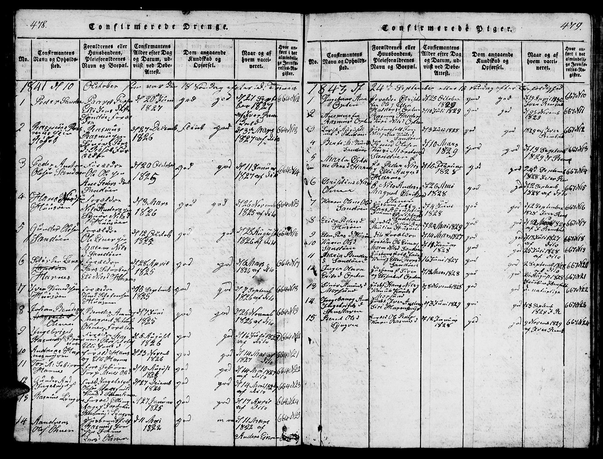 Ministerialprotokoller, klokkerbøker og fødselsregistre - Møre og Romsdal, AV/SAT-A-1454/561/L0731: Parish register (copy) no. 561C01, 1817-1867, p. 478-479