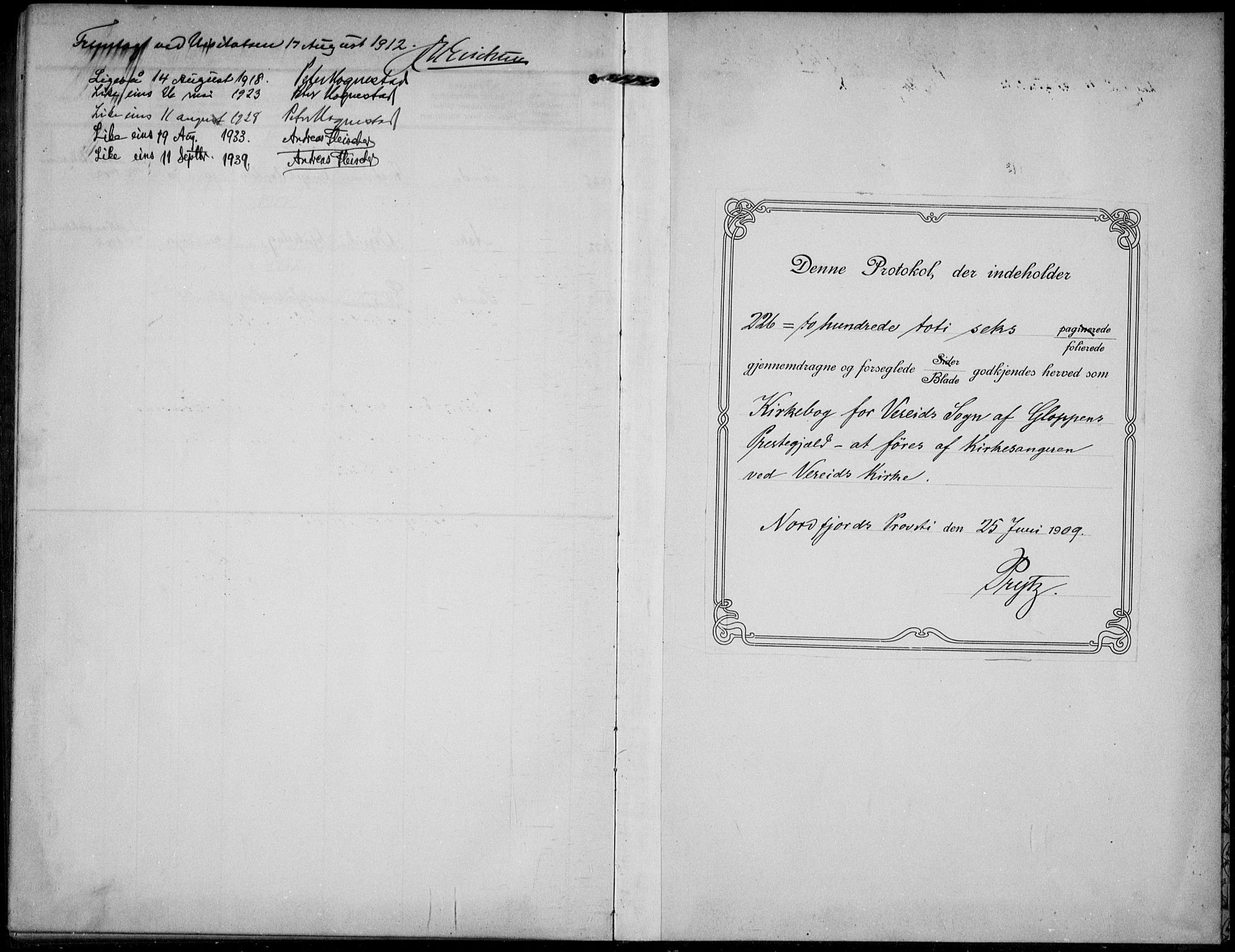Gloppen sokneprestembete, SAB/A-80101/H/Hab/Habb/L0003: Parish register (copy) no. B 3, 1910-1933