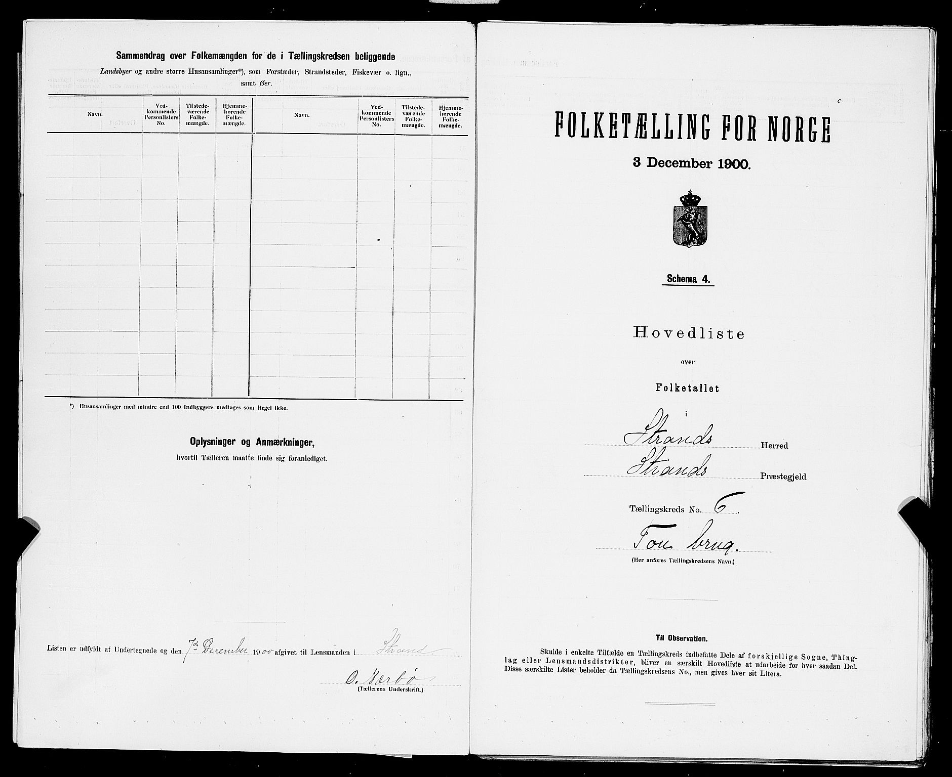 SAST, 1900 census for Strand, 1900, p. 37