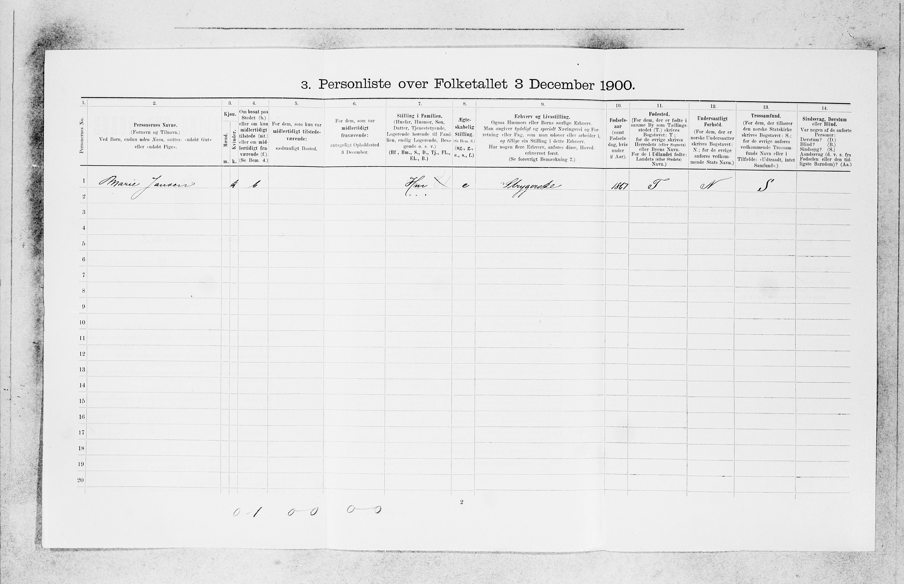 SAB, 1900 census for Bergen, 1900, p. 26347