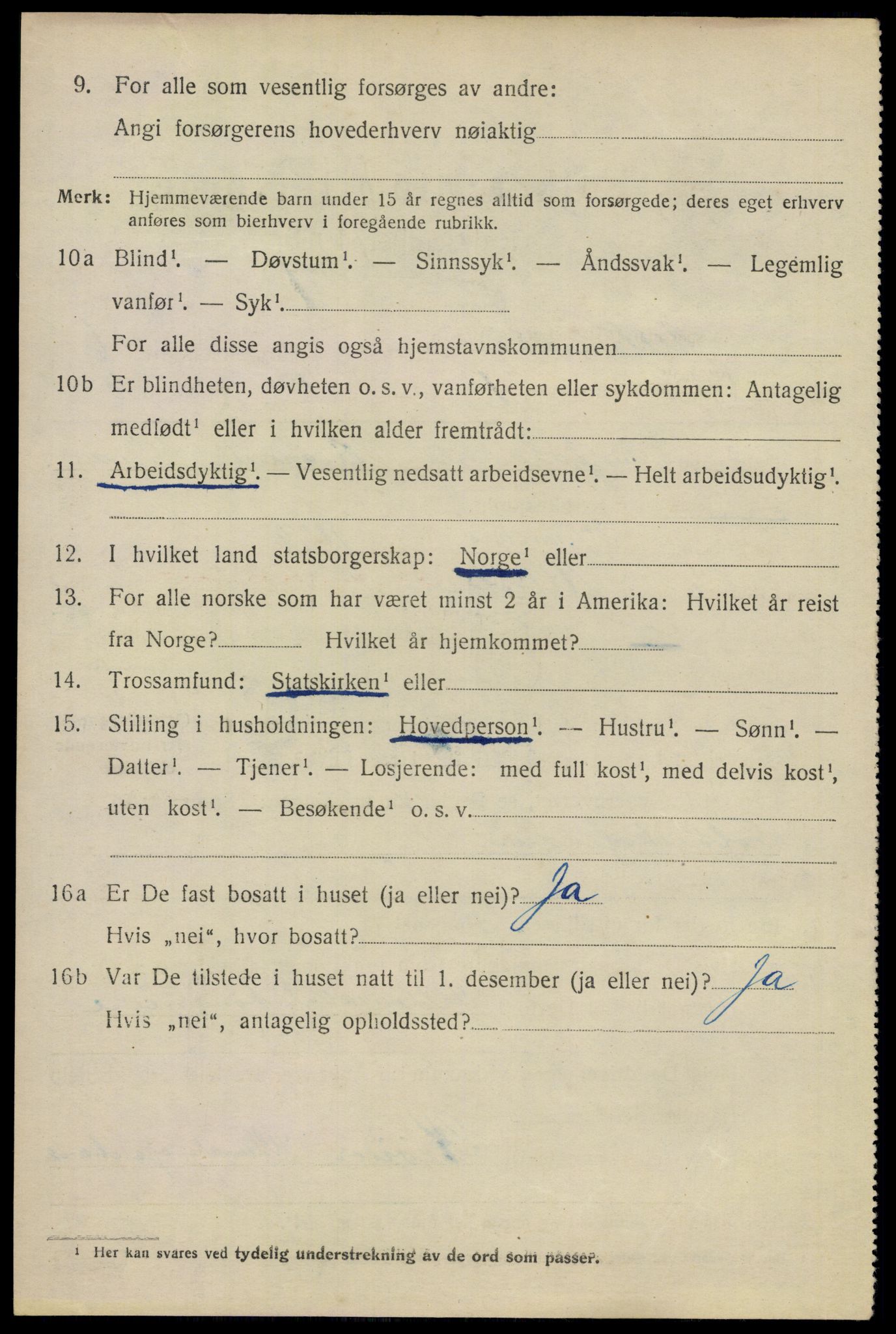 SAO, 1920 census for Ullensaker, 1920, p. 10450