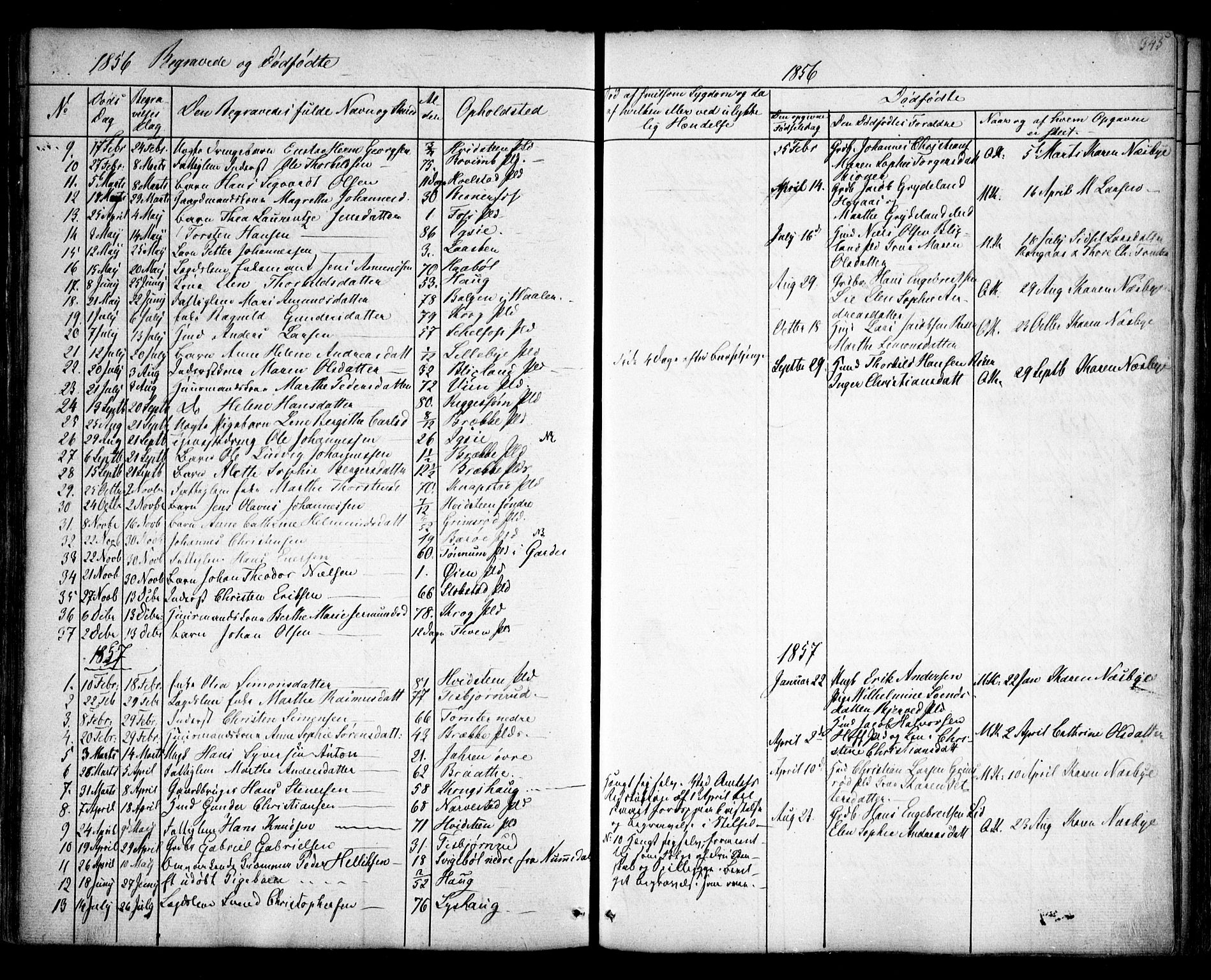 Hobøl prestekontor Kirkebøker, SAO/A-2002/F/Fa/L0003: Parish register (official) no. I 3, 1842-1864, p. 345