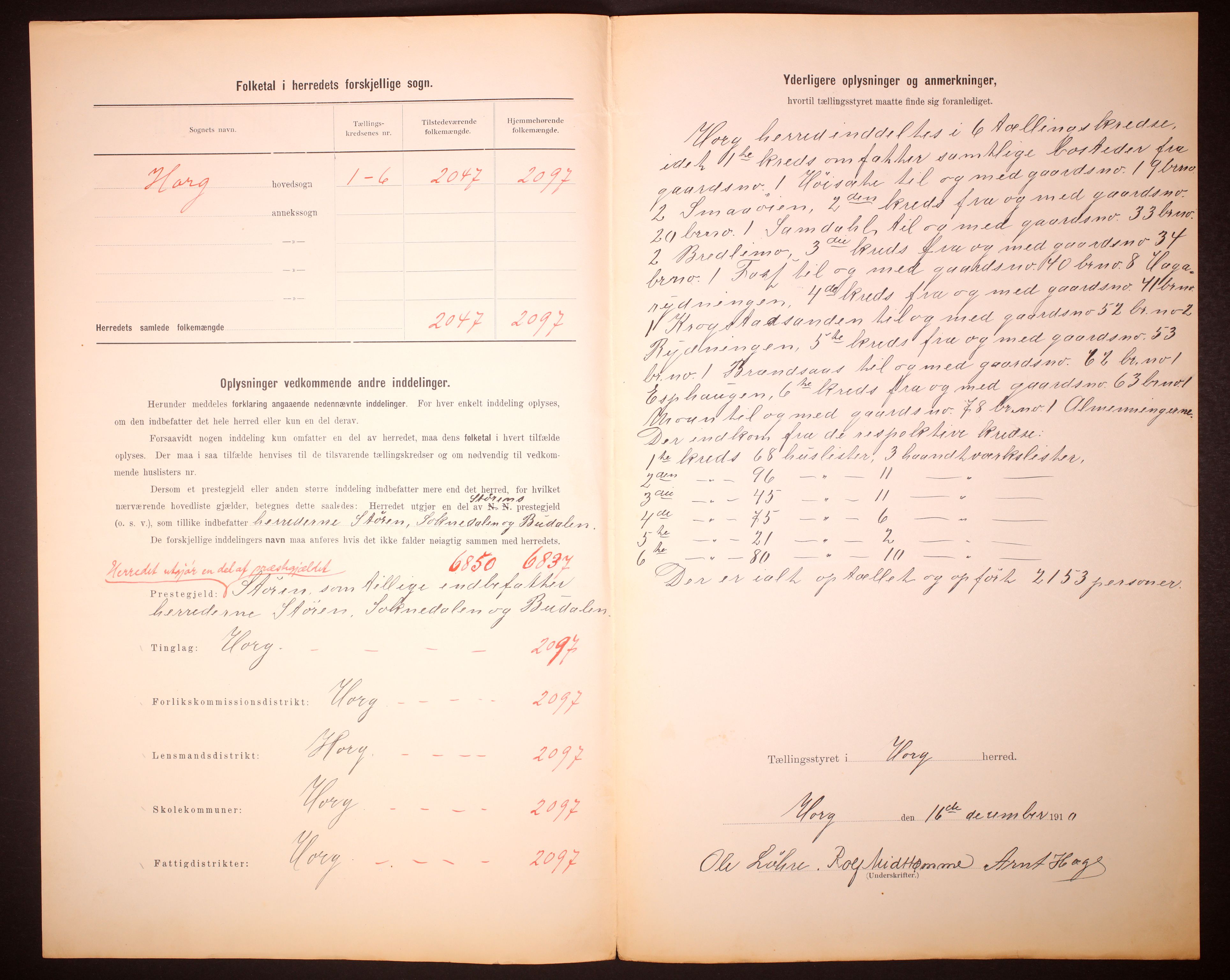 RA, 1910 census for Horg, 1910, p. 3