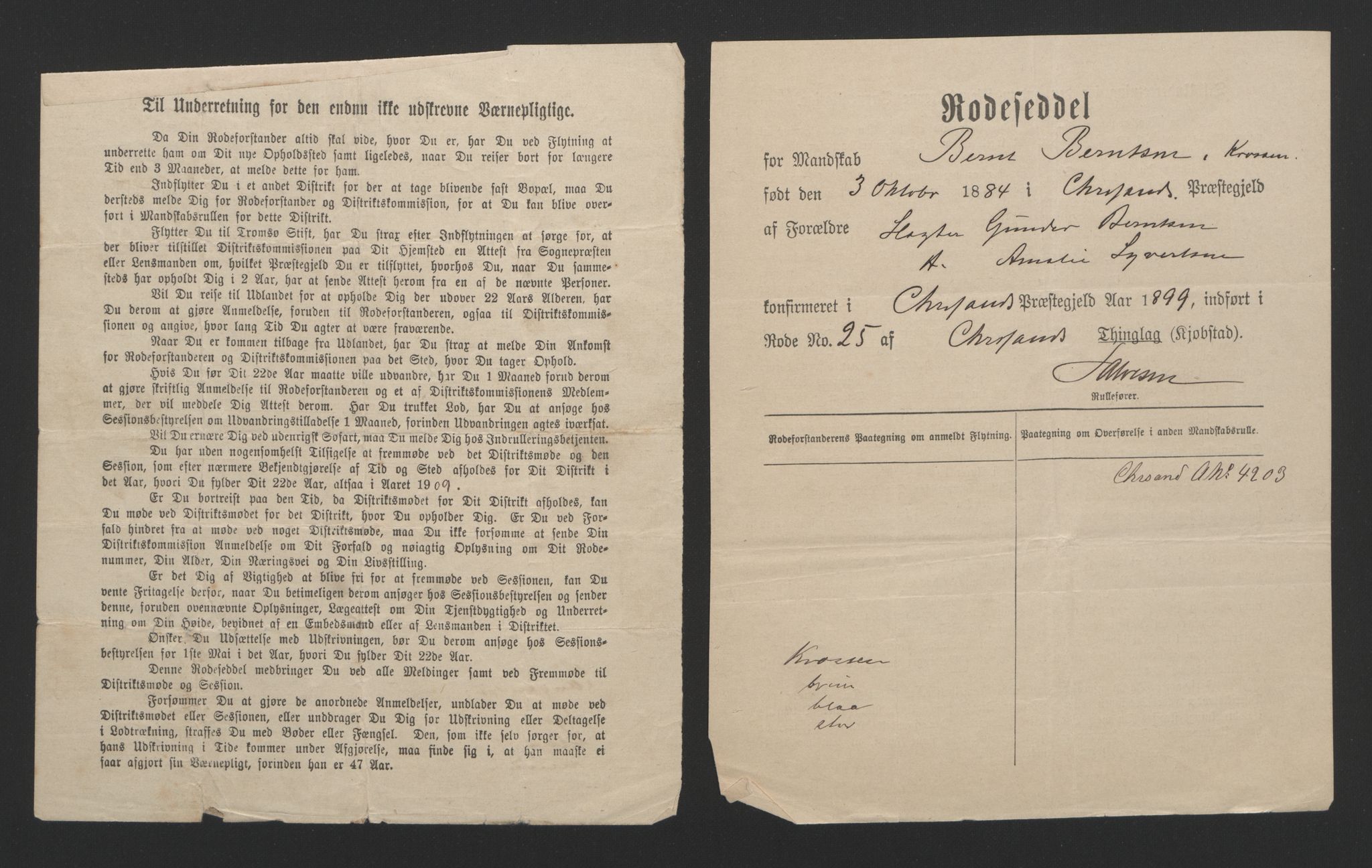 Kristiansand mønstringskrets, SAK/2031-0015/F/Fa/L0007: Annotasjonsrulle nr 3831-6645, I-5, 1898-1920, p. 128