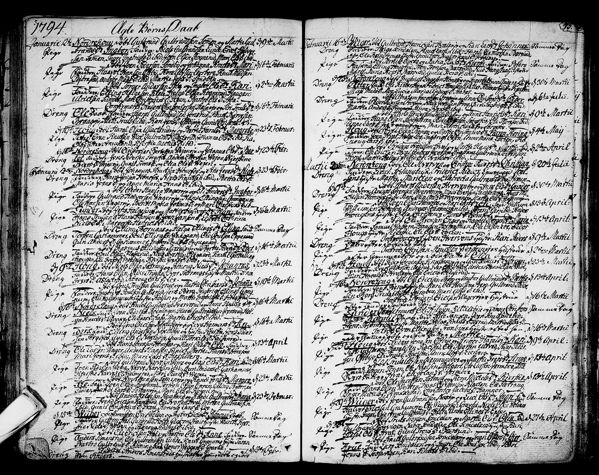 Norderhov kirkebøker, AV/SAKO-A-237/F/Fa/L0006: Parish register (official) no. 6, 1789-1811, p. 75