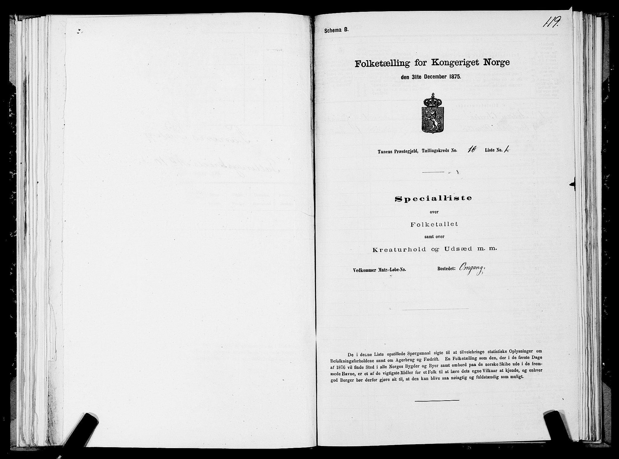 SATØ, 1875 census for 2025P Tana, 1875, p. 3119