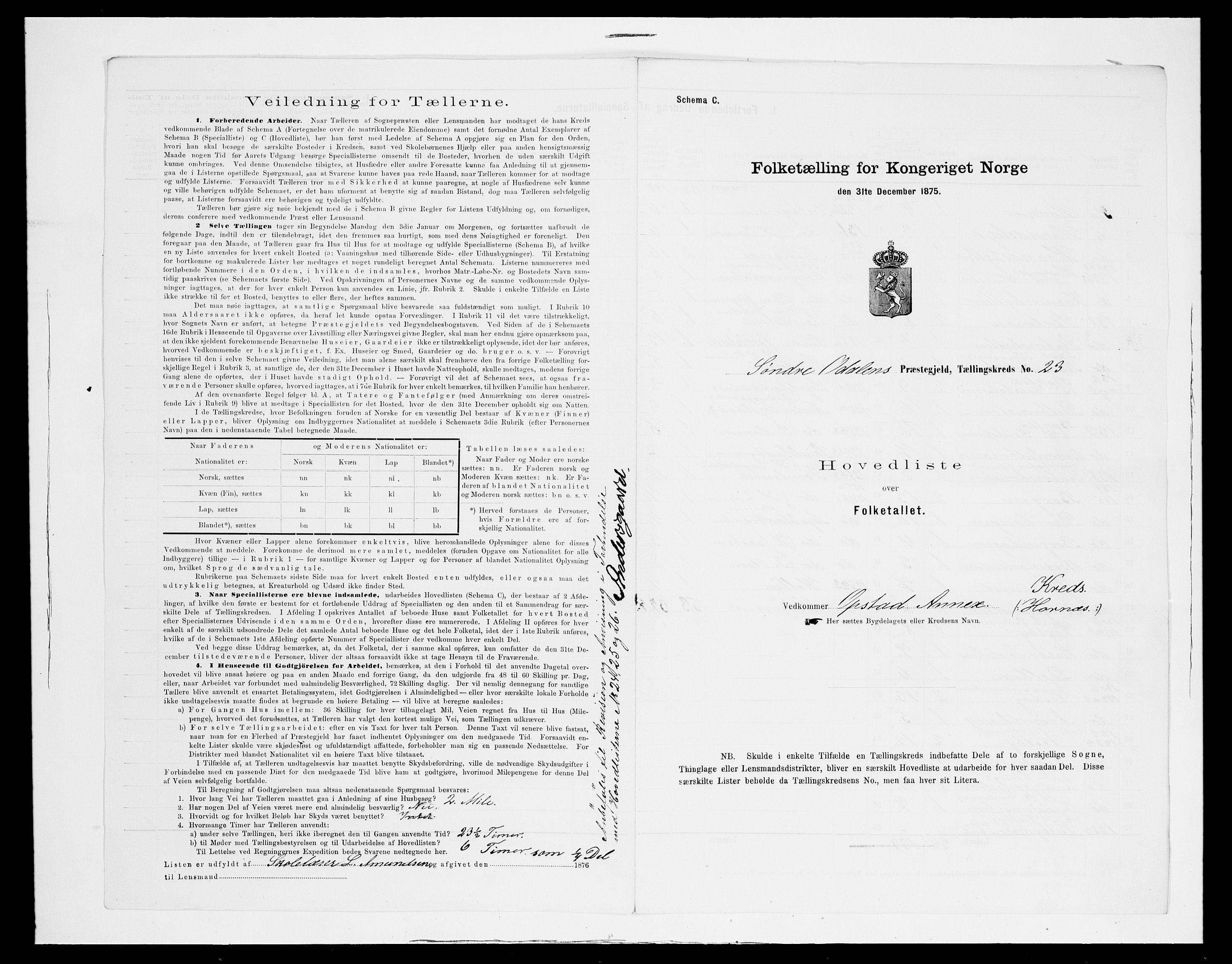 SAH, 1875 census for 0419P Sør-Odal, 1875, p. 71