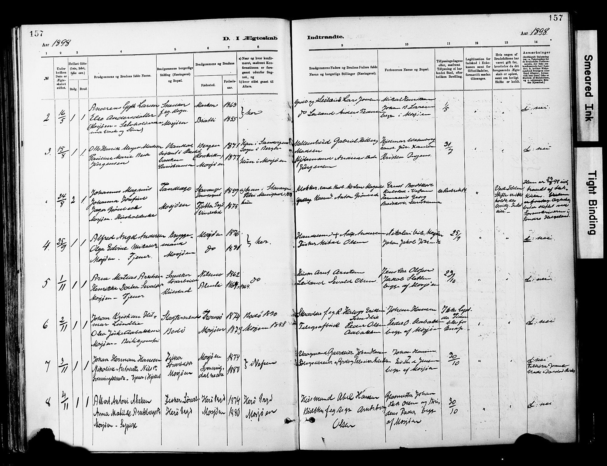 Ministerialprotokoller, klokkerbøker og fødselsregistre - Nordland, SAT/A-1459/820/L0296: Parish register (official) no. 820A17, 1880-1903, p. 157