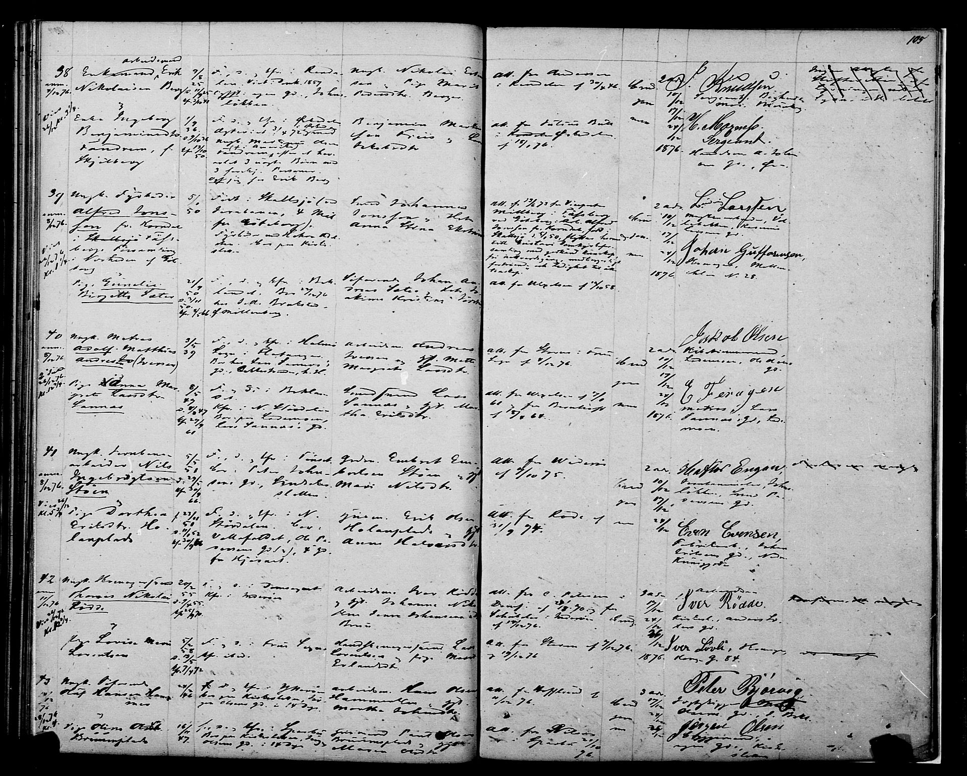 Ministerialprotokoller, klokkerbøker og fødselsregistre - Sør-Trøndelag, AV/SAT-A-1456/604/L0187: Parish register (official) no. 604A08, 1847-1878, p. 105