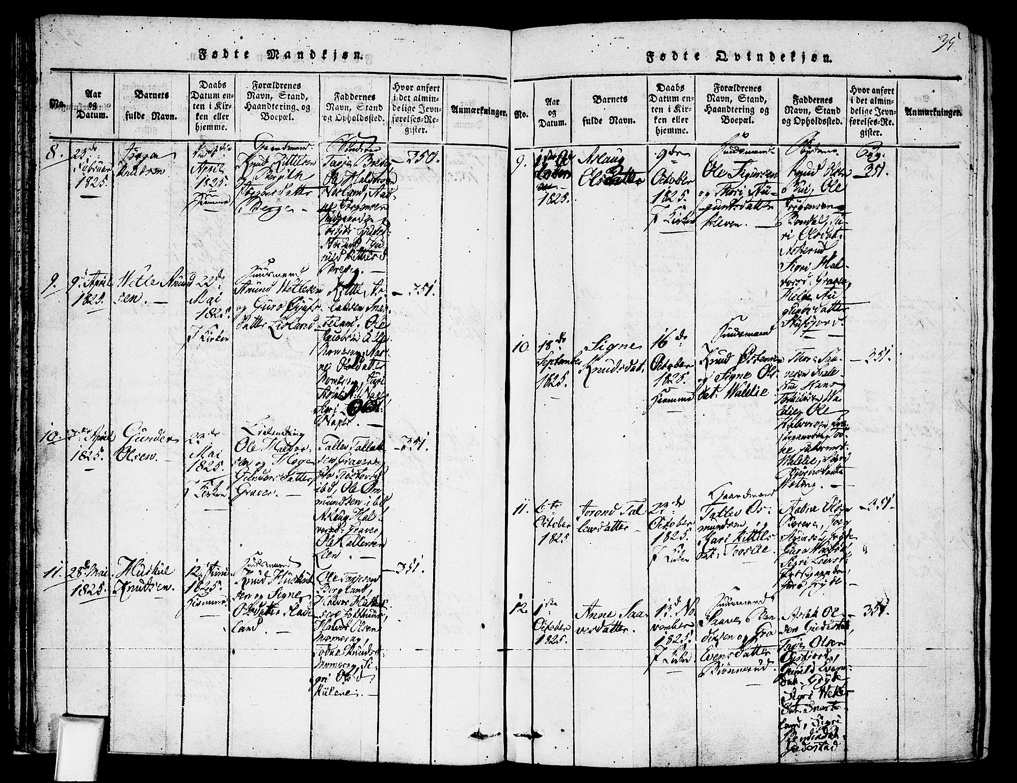 Fyresdal kirkebøker, AV/SAKO-A-263/F/Fa/L0003: Parish register (official) no. I 3, 1815-1840, p. 35