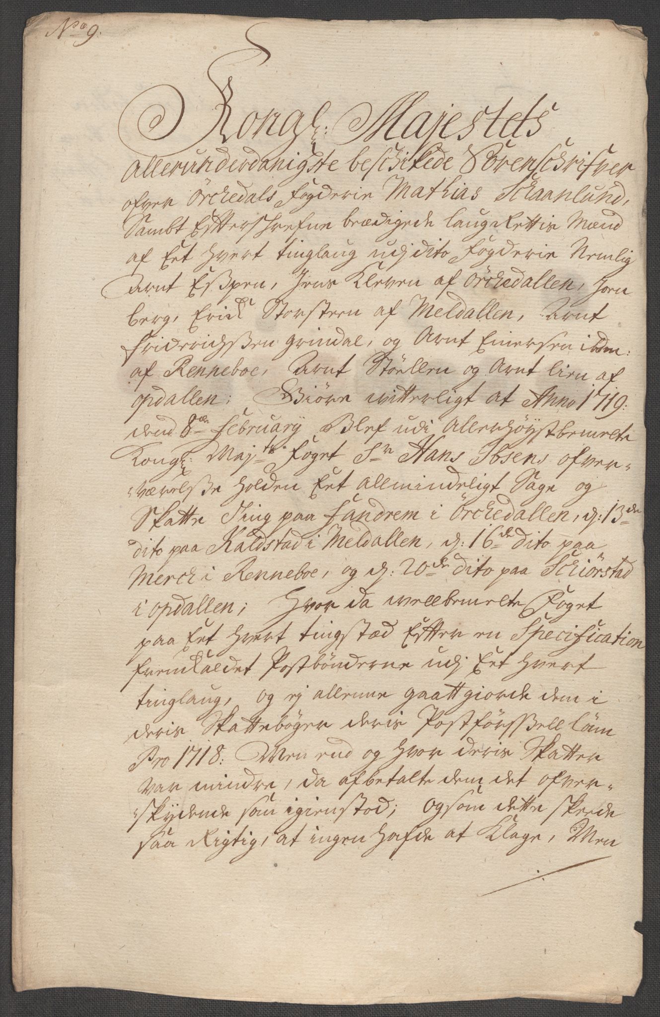 Rentekammeret inntil 1814, Reviderte regnskaper, Fogderegnskap, RA/EA-4092/R60/L3972: Fogderegnskap Orkdal og Gauldal, 1718, p. 176