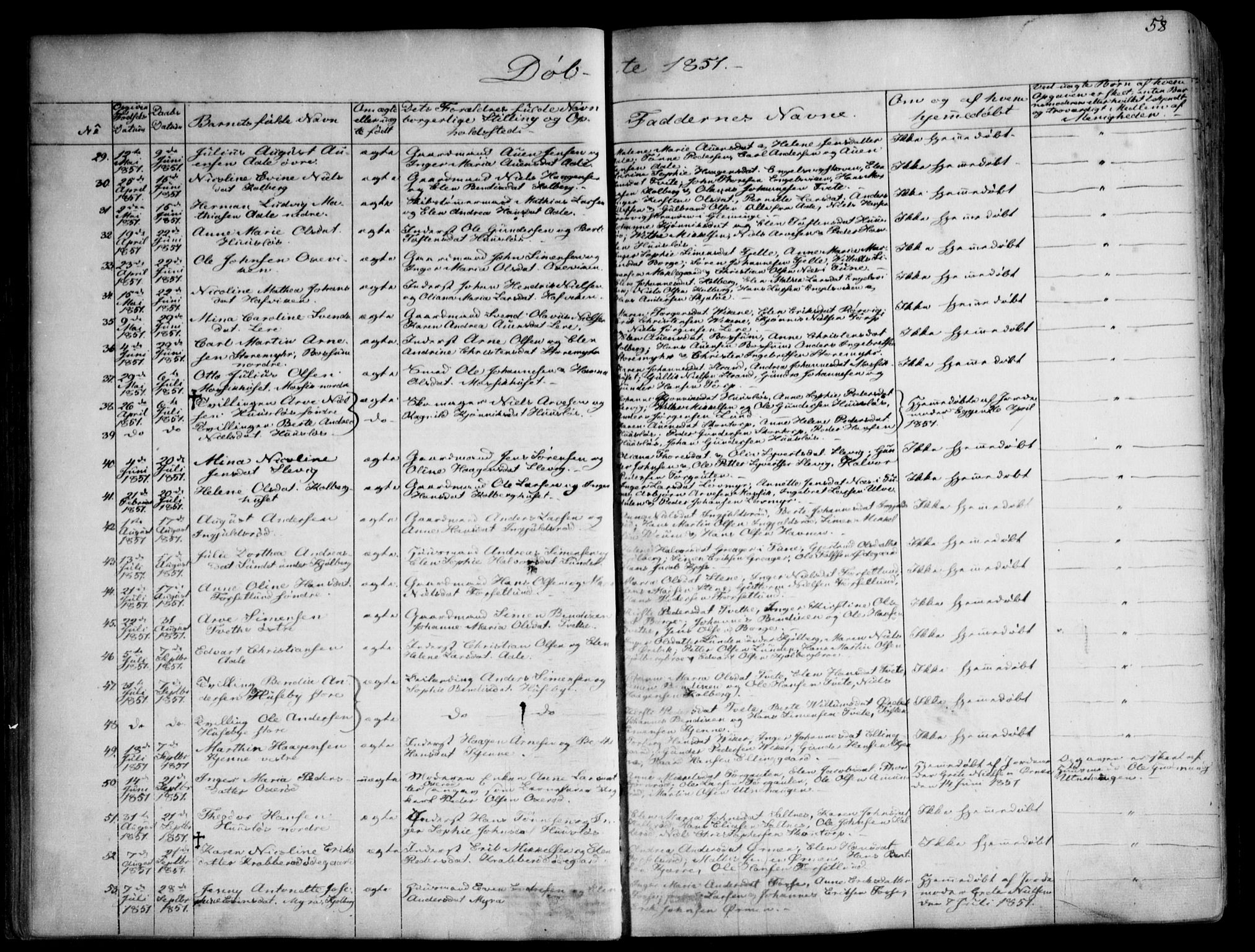 Onsøy prestekontor Kirkebøker, AV/SAO-A-10914/F/Fa/L0003: Parish register (official) no. I 3, 1841-1860, p. 58