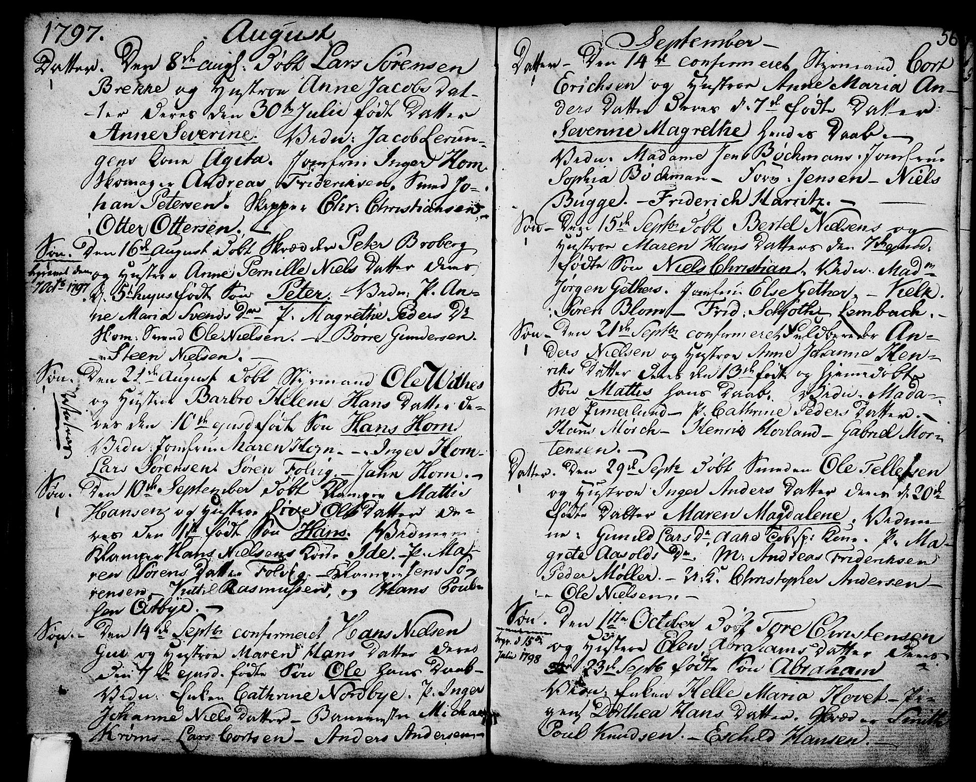 Larvik kirkebøker, SAKO/A-352/G/Ga/L0001: Parish register (copy) no. I 1, 1785-1807, p. 56