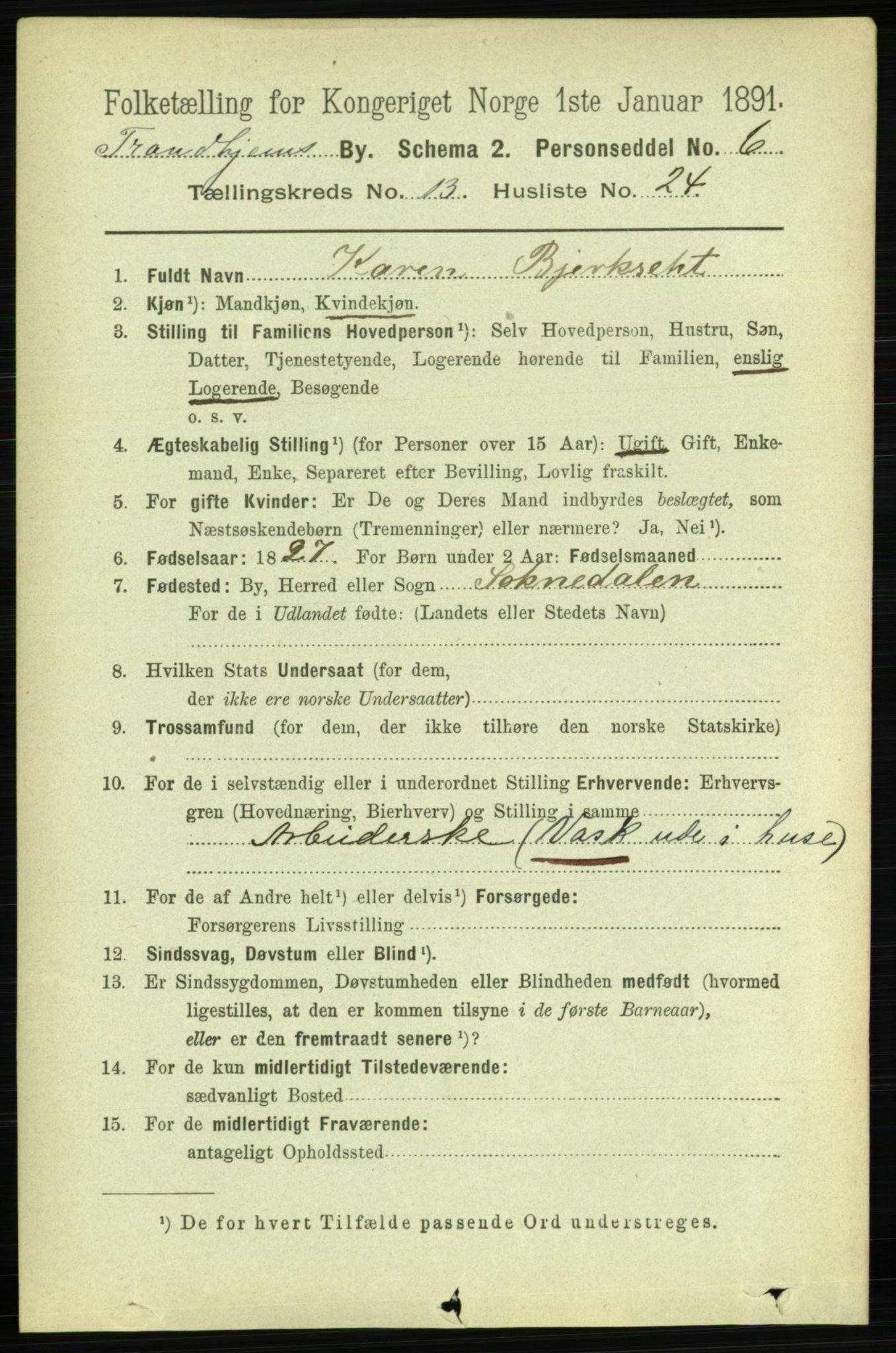 RA, 1891 census for 1601 Trondheim, 1891, p. 10480