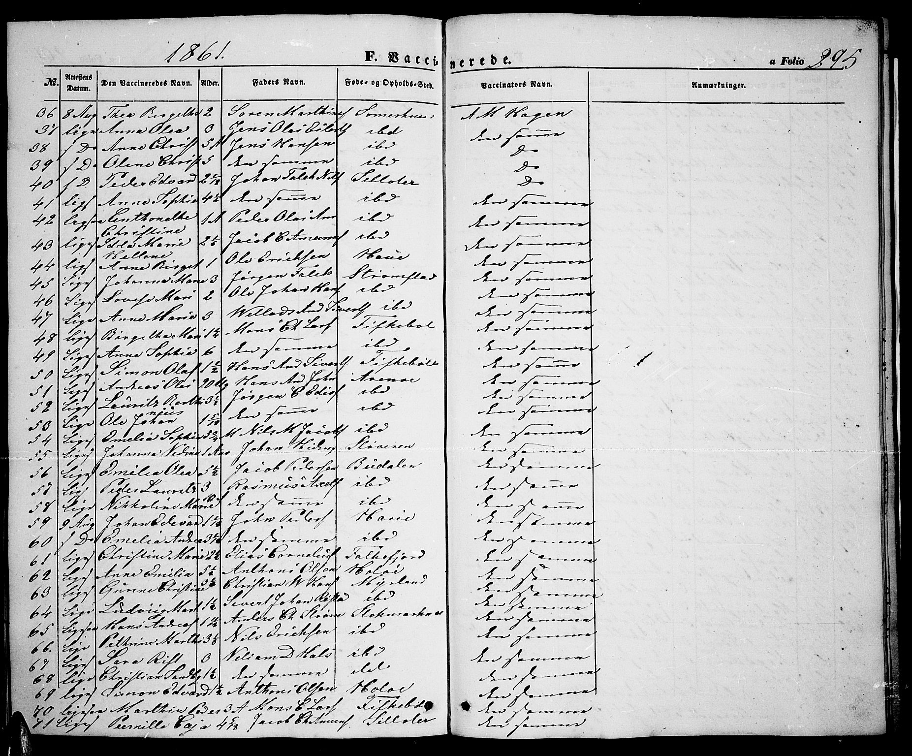 Ministerialprotokoller, klokkerbøker og fødselsregistre - Nordland, AV/SAT-A-1459/888/L1265: Parish register (copy) no. 888C03, 1850-1863, p. 295