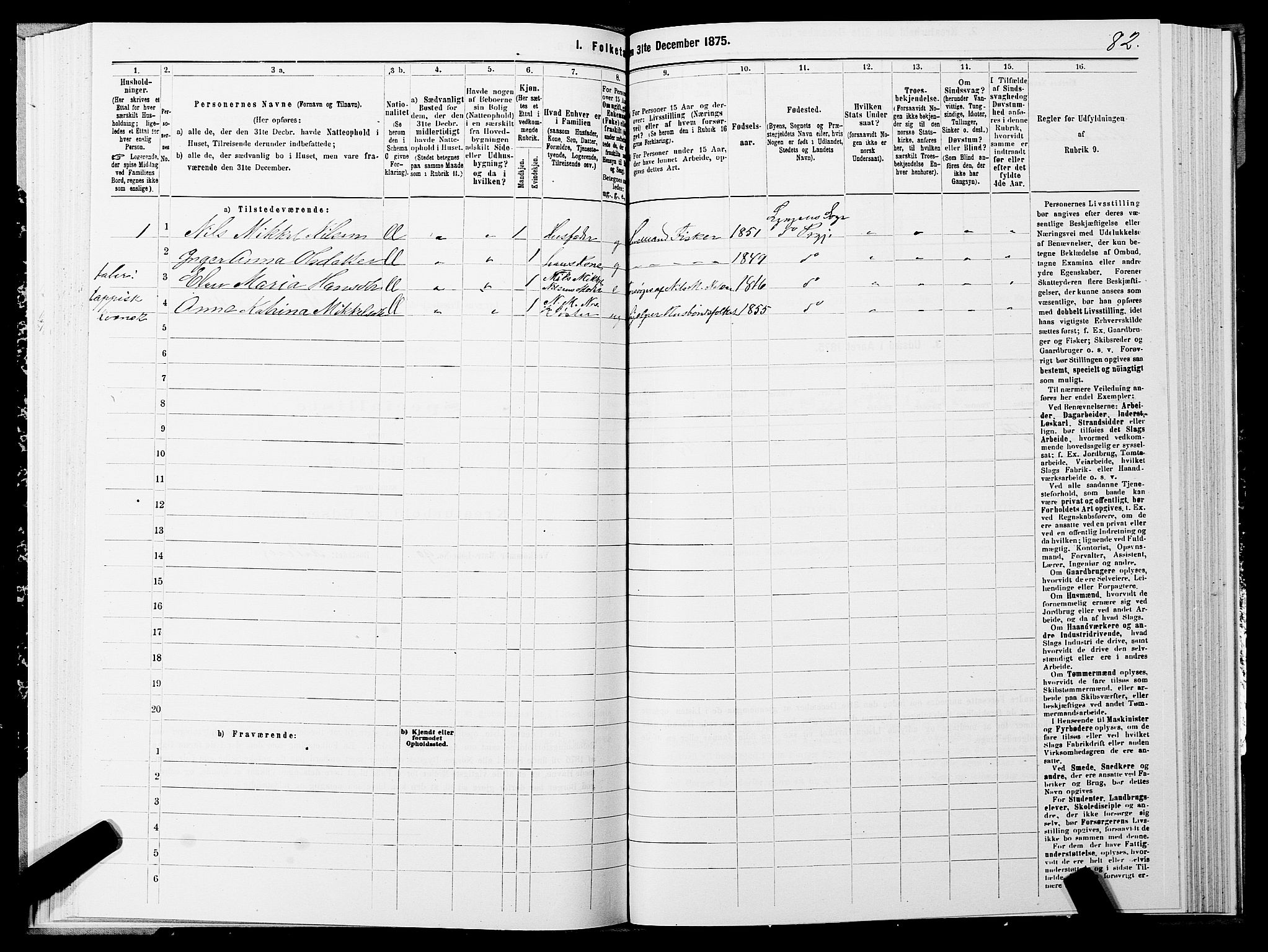 SATØ, 1875 census for 1938P Lyngen, 1875, p. 4082