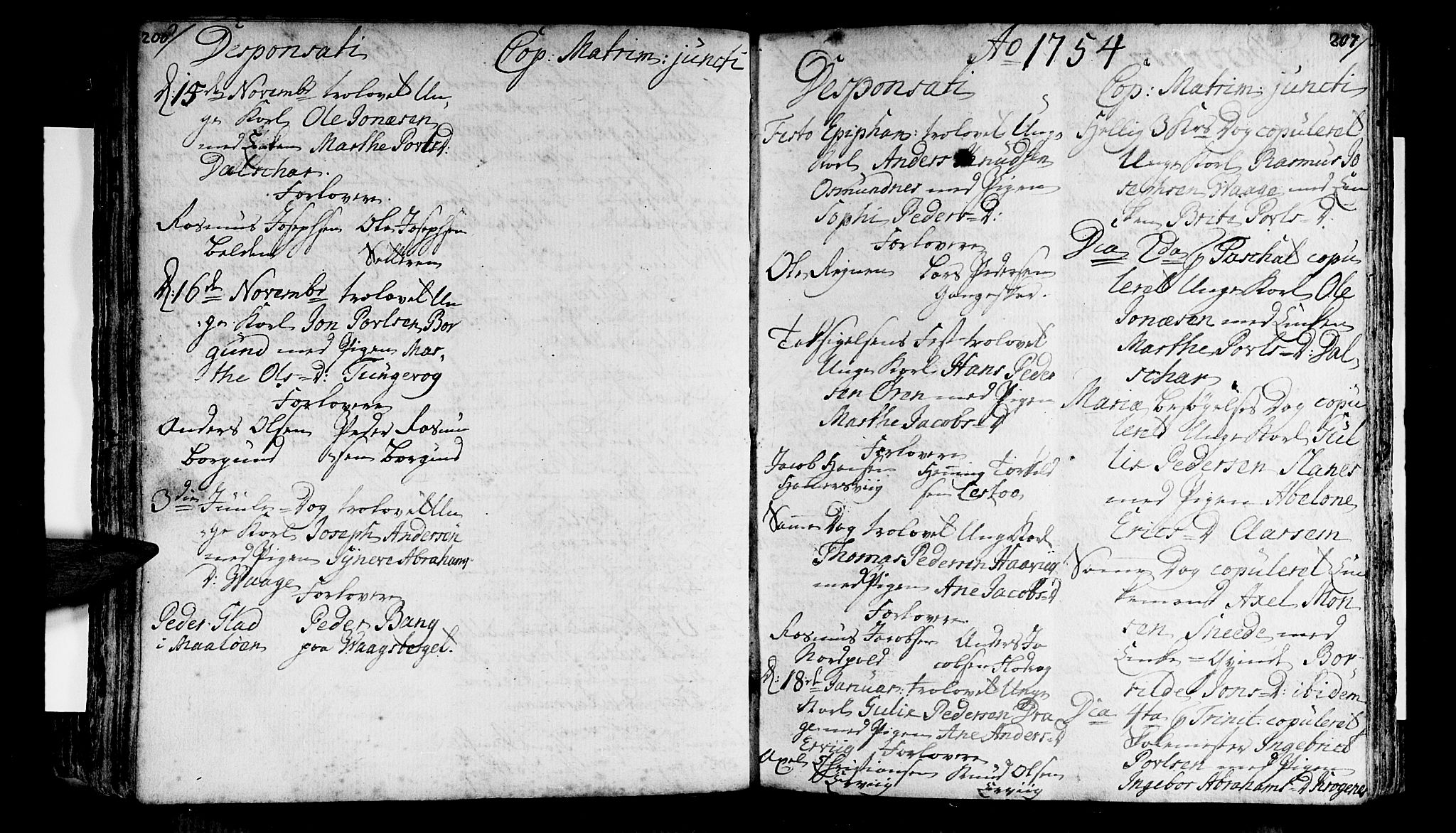 Selje sokneprestembete, AV/SAB-A-99938/H/Ha/Haa/Haaa: Parish register (official) no. A 4, 1743-1759, p. 206-207