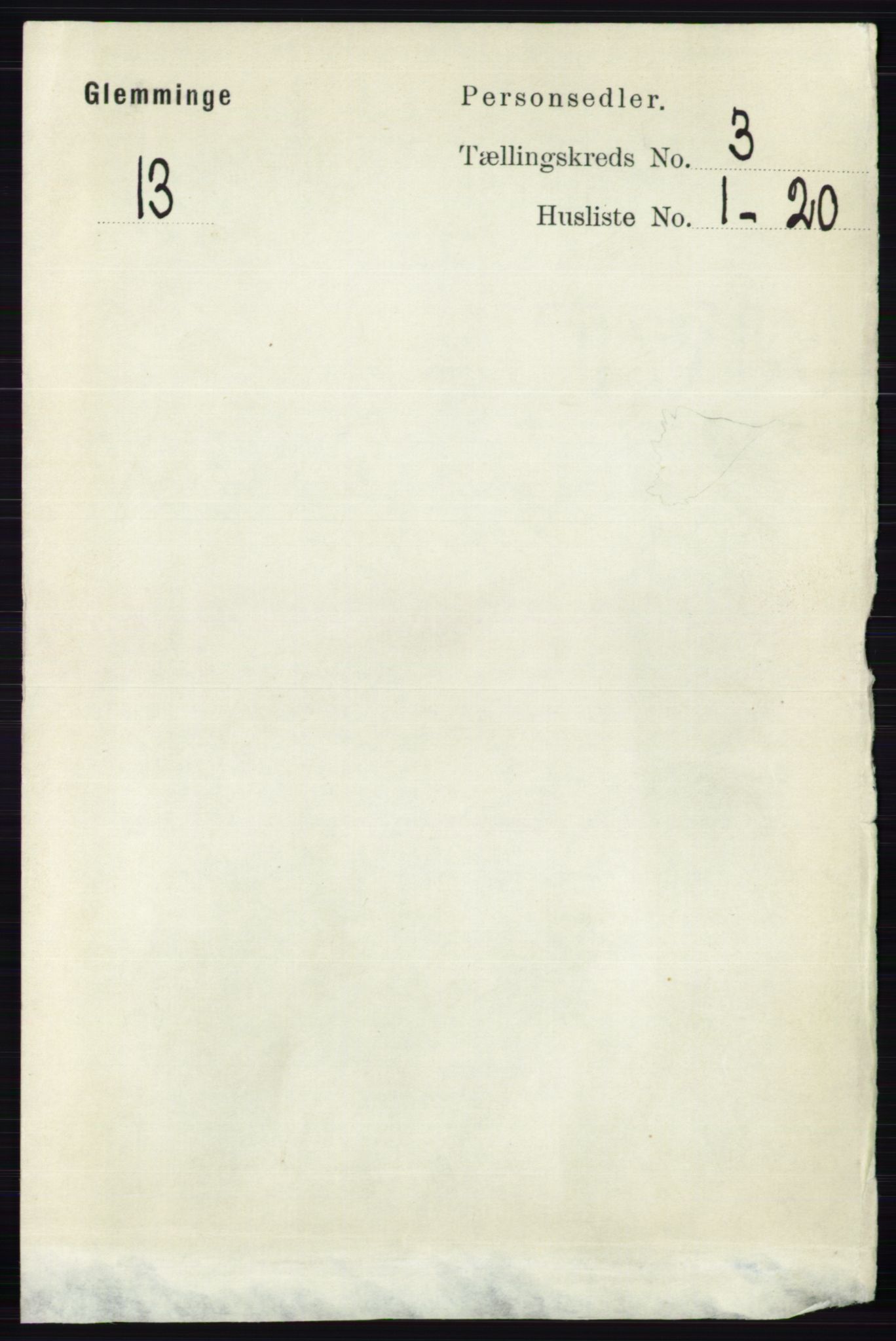 RA, 1891 census for 0132 Glemmen, 1891, p. 1941