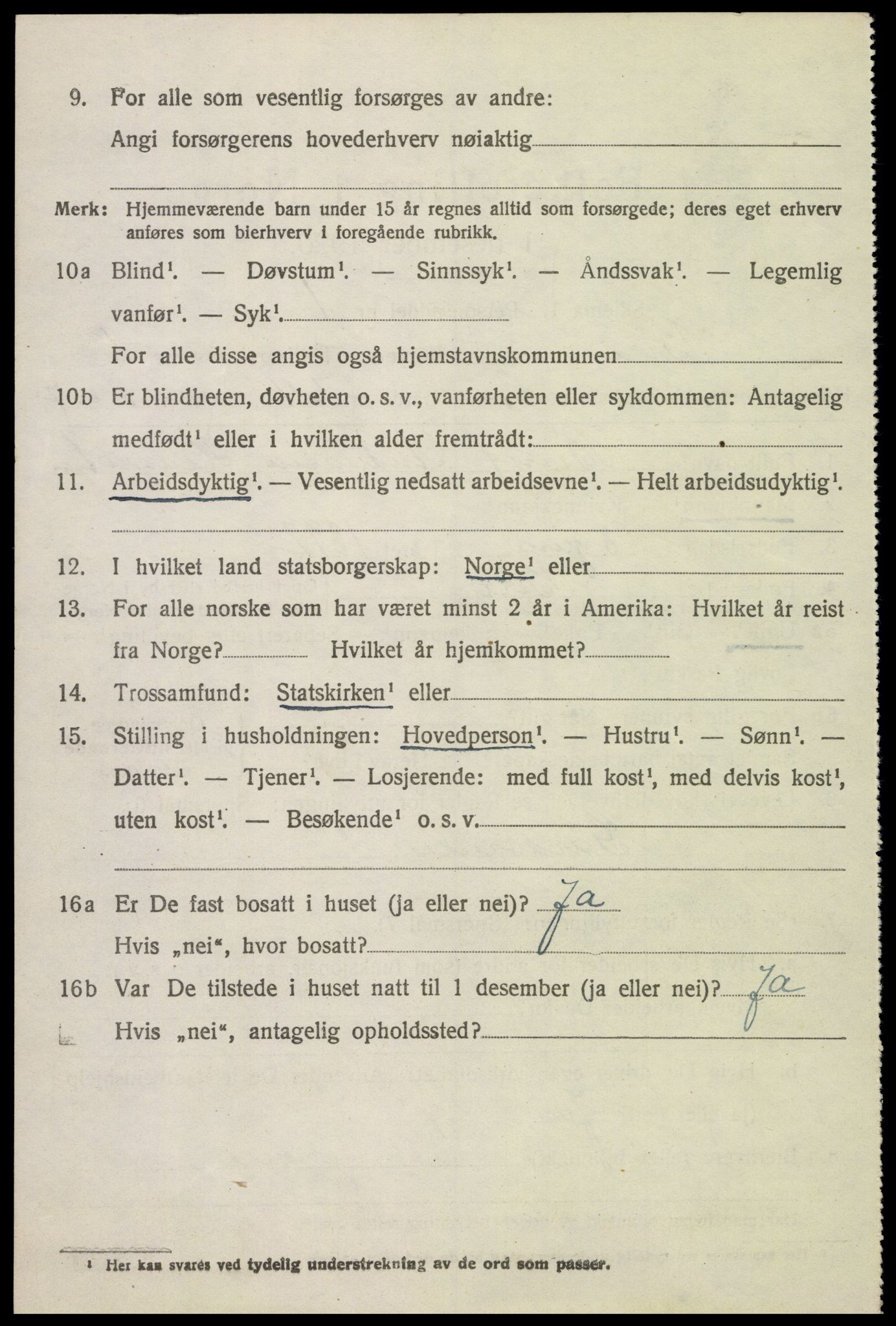 SAH, 1920 census for Biri, 1920, p. 5484