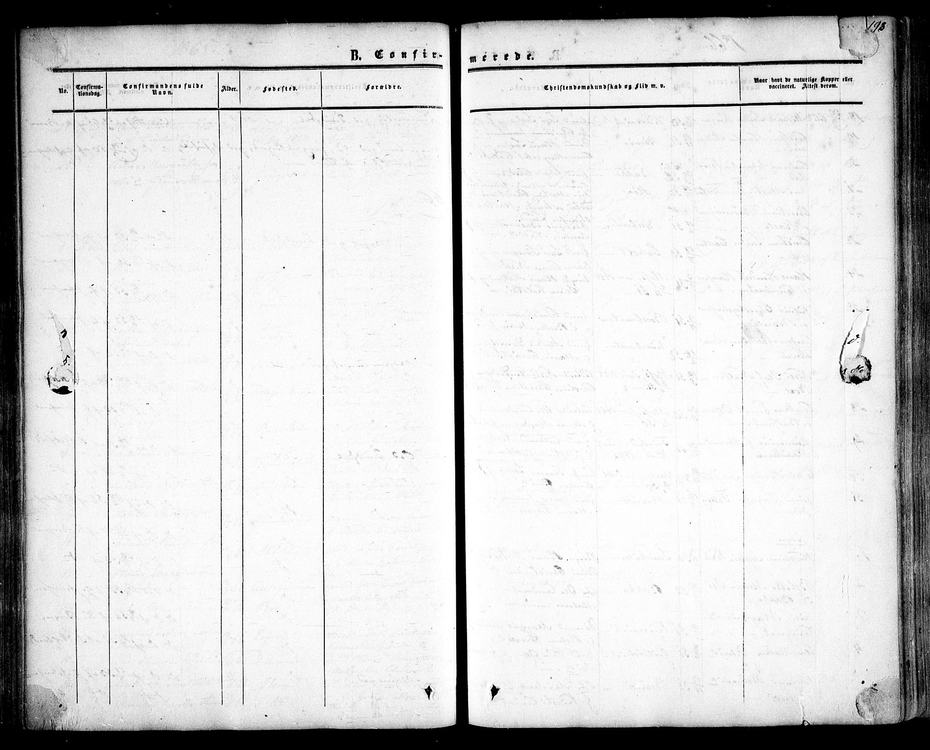 Rygge prestekontor Kirkebøker, AV/SAO-A-10084b/F/Fa/L0005: Parish register (official) no. 5, 1852-1871, p. 198