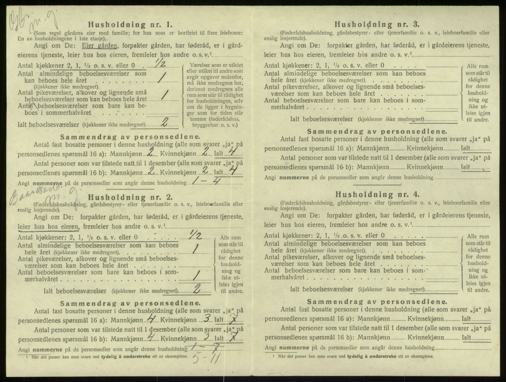 SAB, 1920 census for Haus, 1920, p. 1137