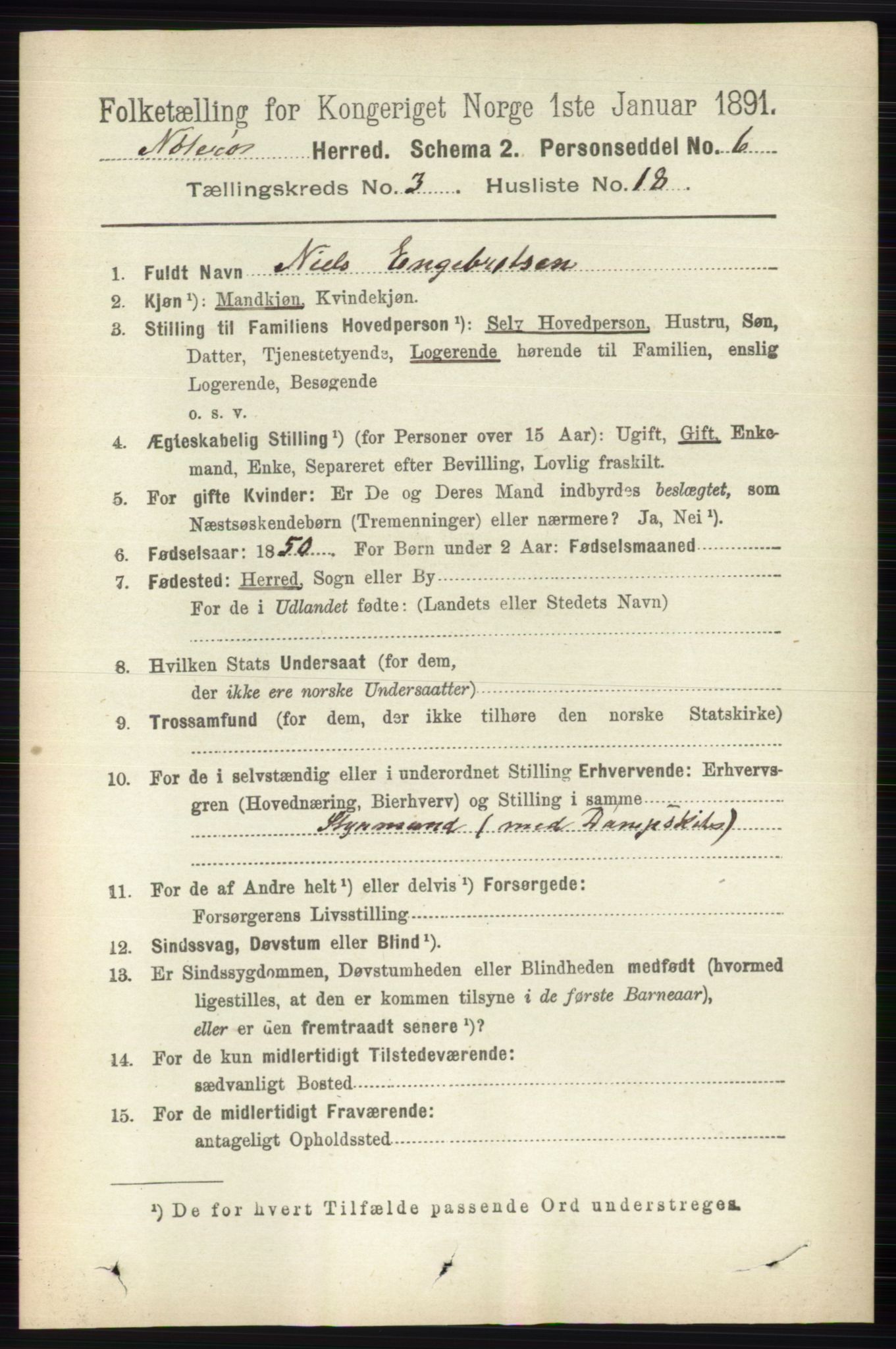 RA, 1891 census for 0722 Nøtterøy, 1891, p. 1653