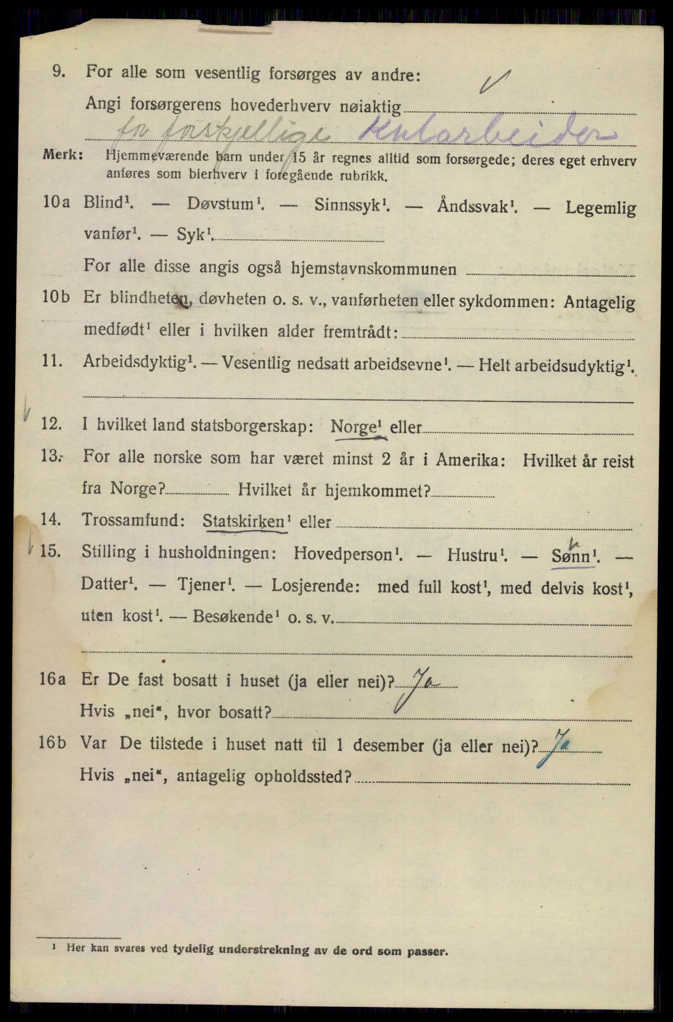 SAO, 1920 census for Kristiania, 1920, p. 620252