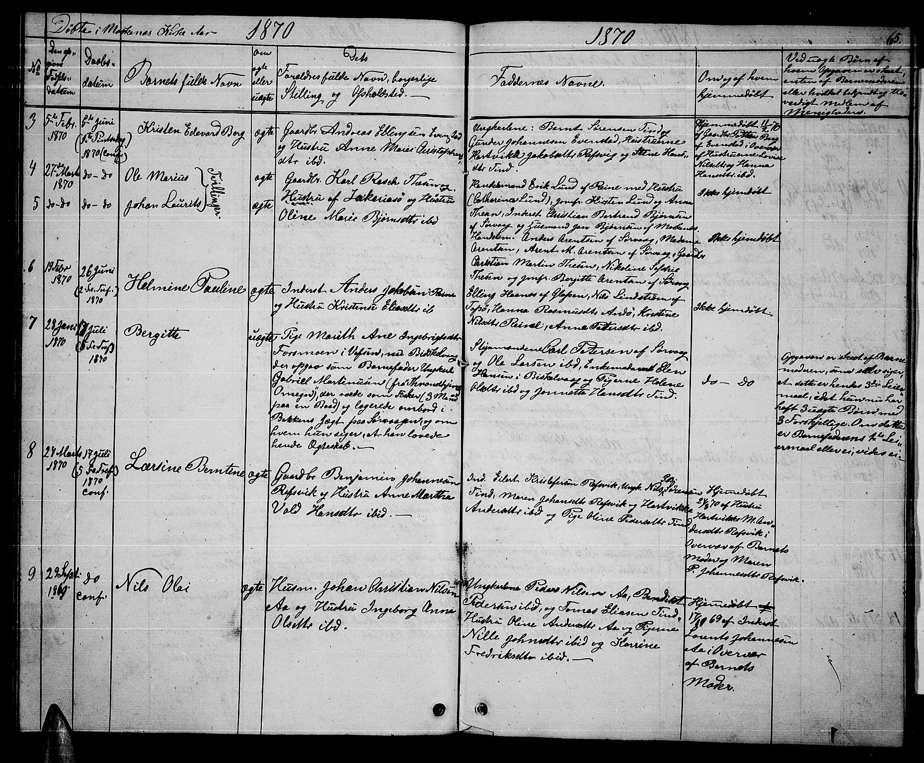 Ministerialprotokoller, klokkerbøker og fødselsregistre - Nordland, SAT/A-1459/886/L1224: Parish register (copy) no. 886C01, 1843-1873, p. 65