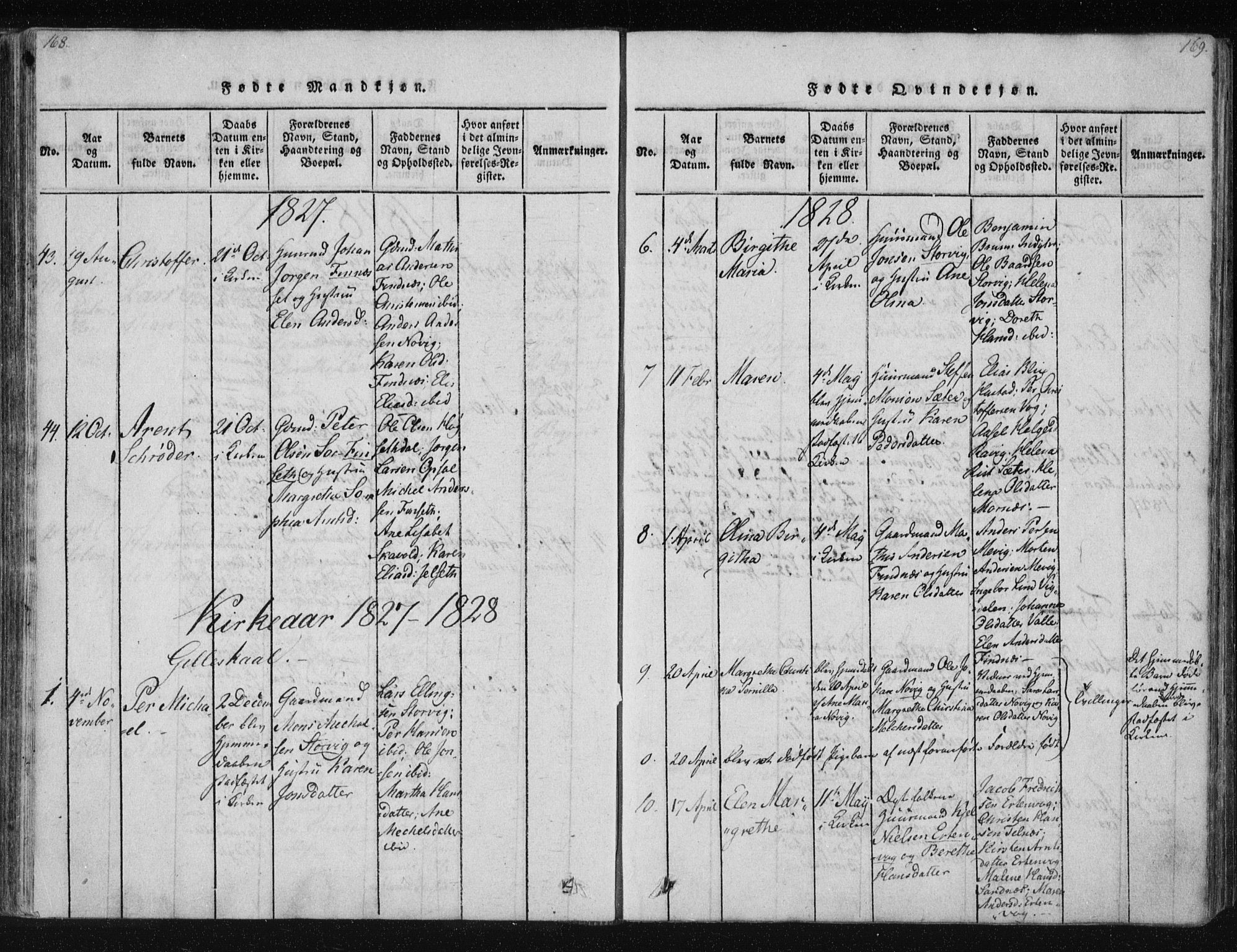 Ministerialprotokoller, klokkerbøker og fødselsregistre - Nordland, AV/SAT-A-1459/805/L0096: Parish register (official) no. 805A03, 1820-1837, p. 168-169