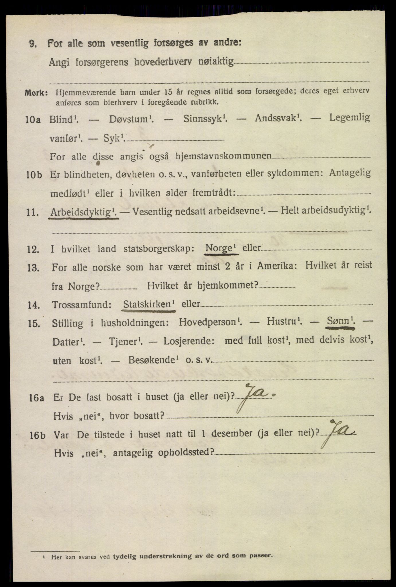 SAK, 1920 census for Holt, 1920, p. 2373