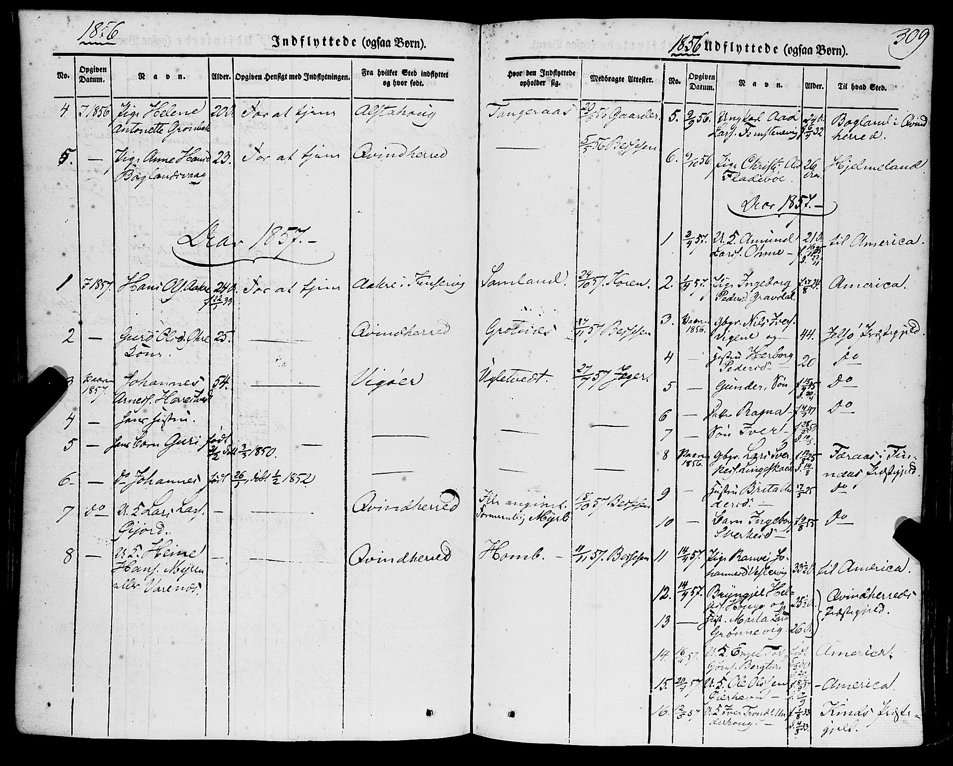 Strandebarm sokneprestembete, SAB/A-78401/H/Haa: Parish register (official) no. A 7, 1844-1872, p. 309