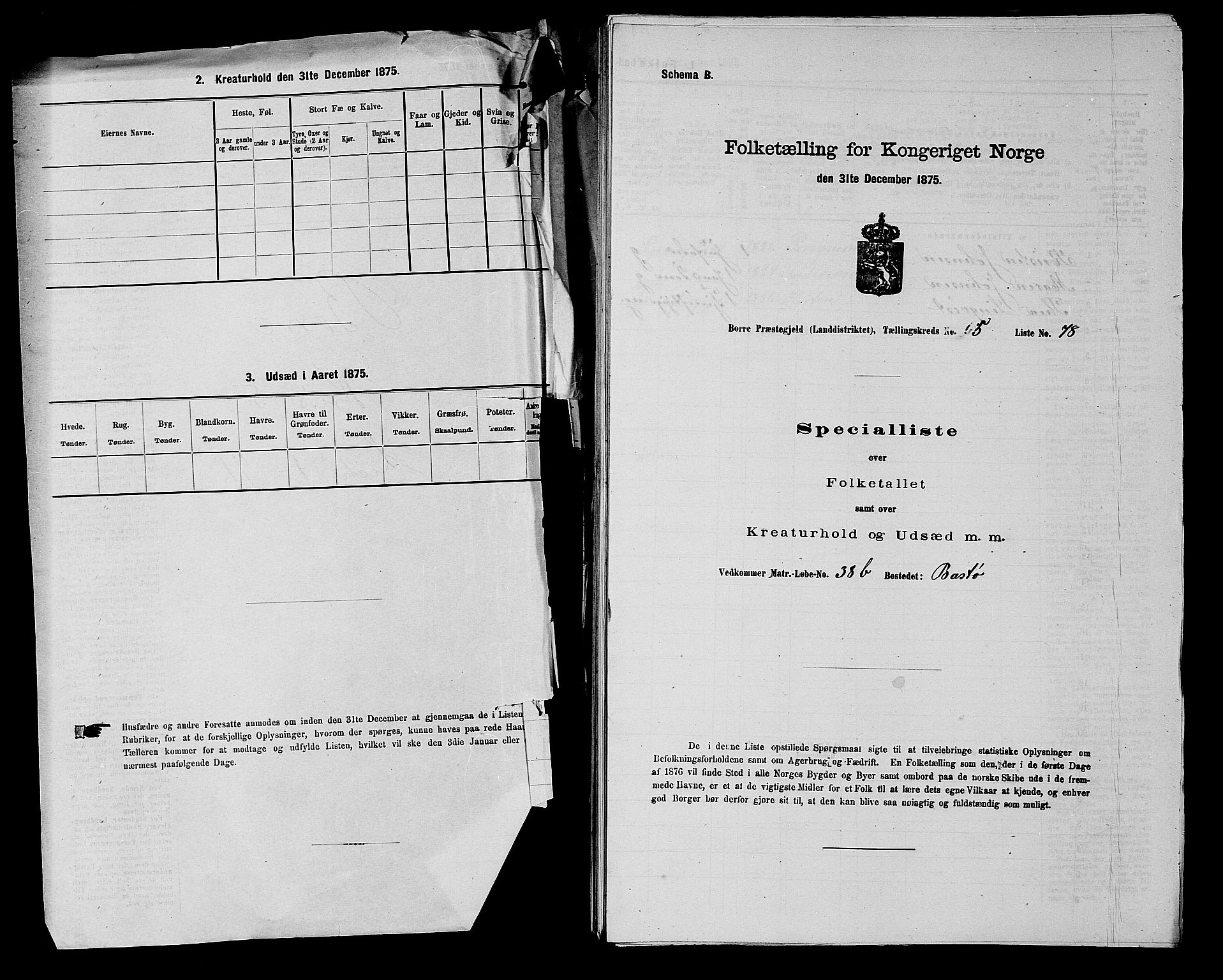 SAKO, 1875 census for 0717L Borre/Borre og Nykirke, 1875, p. 998