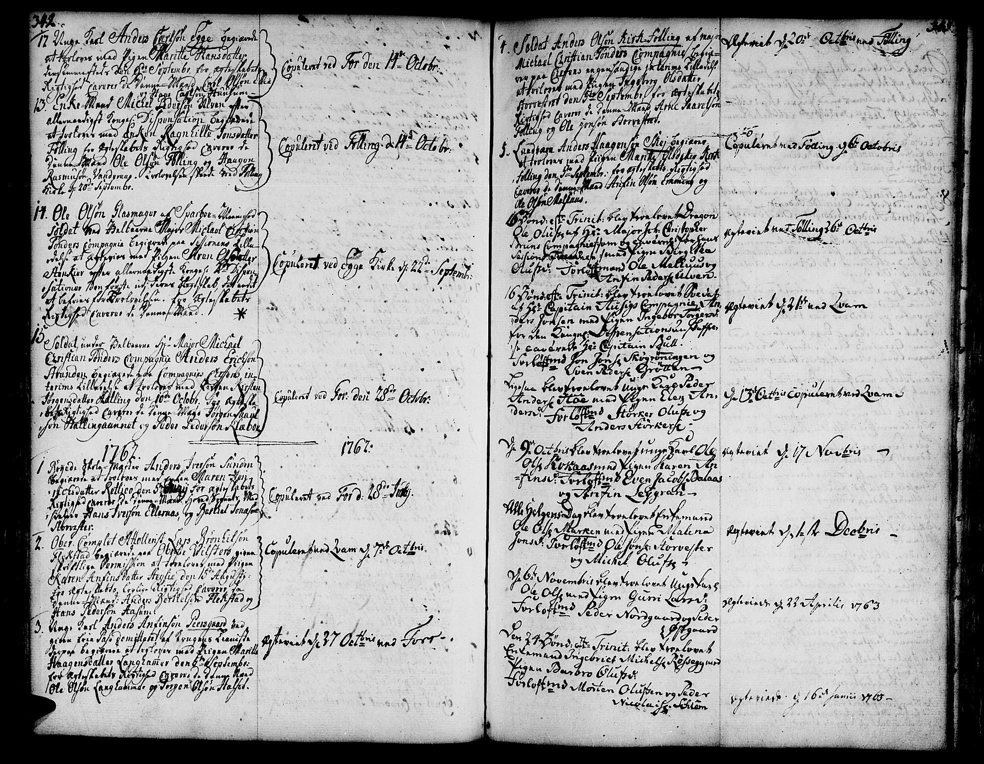 Ministerialprotokoller, klokkerbøker og fødselsregistre - Nord-Trøndelag, SAT/A-1458/746/L0440: Parish register (official) no. 746A02, 1760-1815, p. 342-343