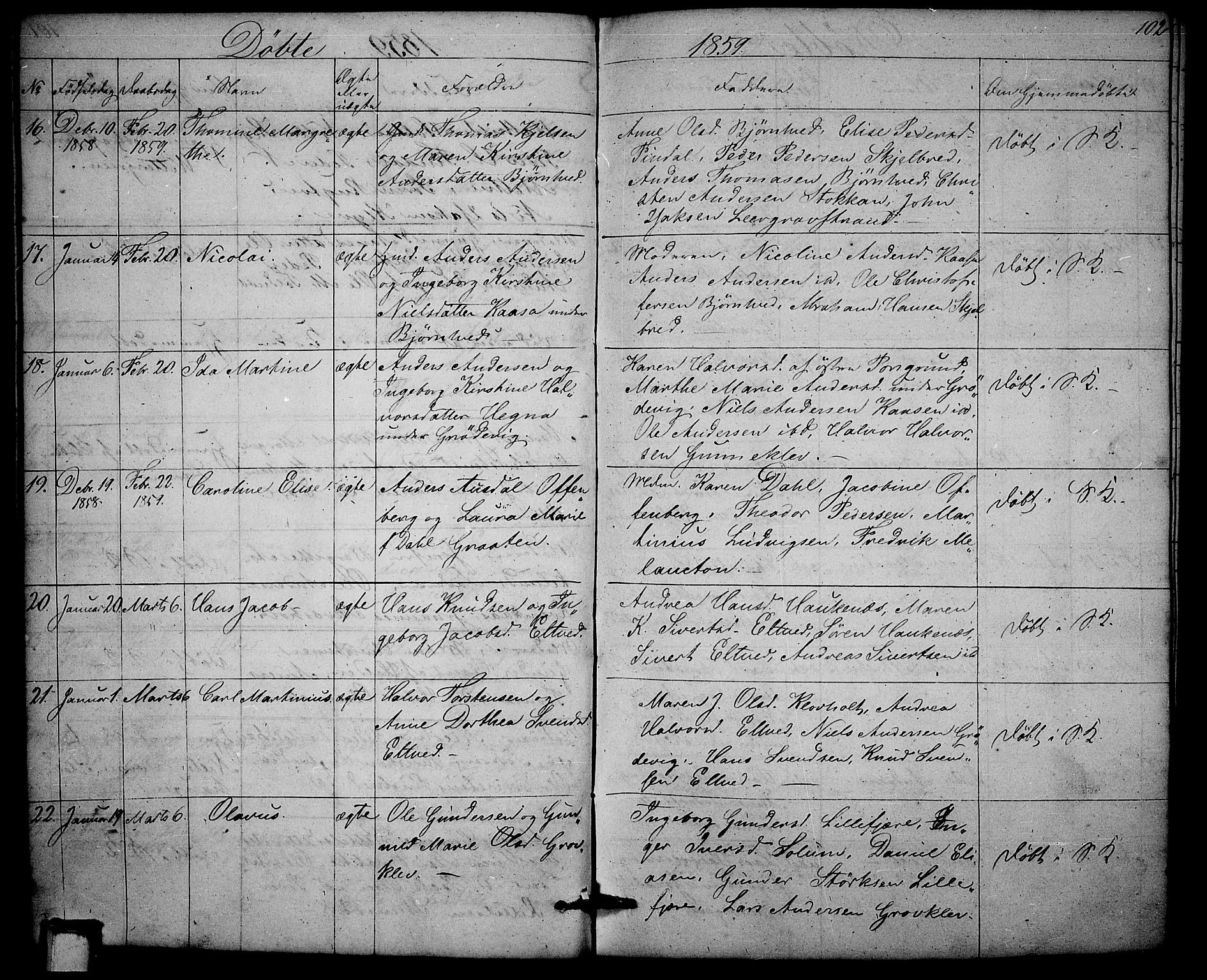 Solum kirkebøker, AV/SAKO-A-306/G/Ga/L0003: Parish register (copy) no. I 3, 1848-1859, p. 102