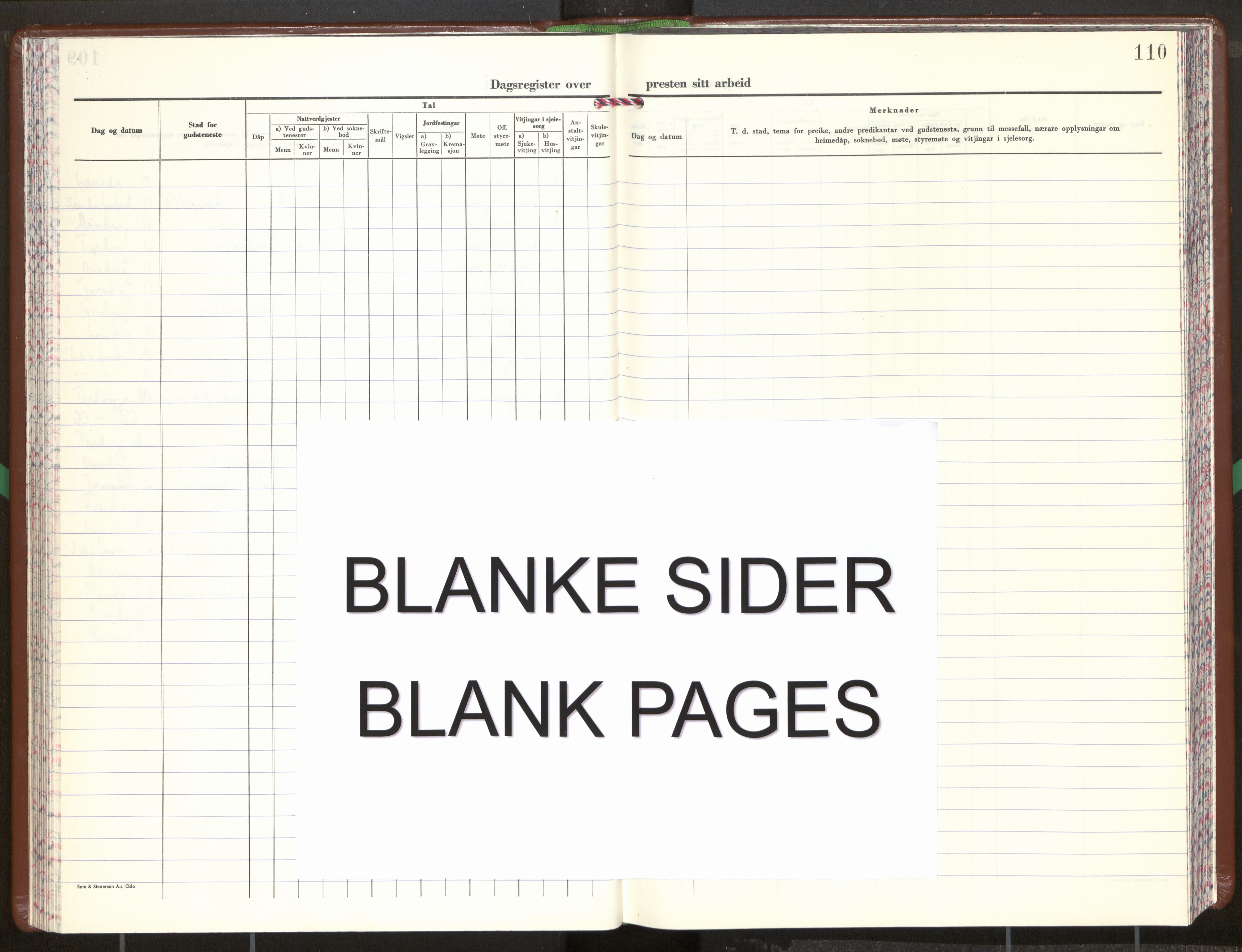 Kinn sokneprestembete, SAB/A-80801/H/Haa/Haag/L0008: Diary records no. G 8, 1972-1983, p. 110