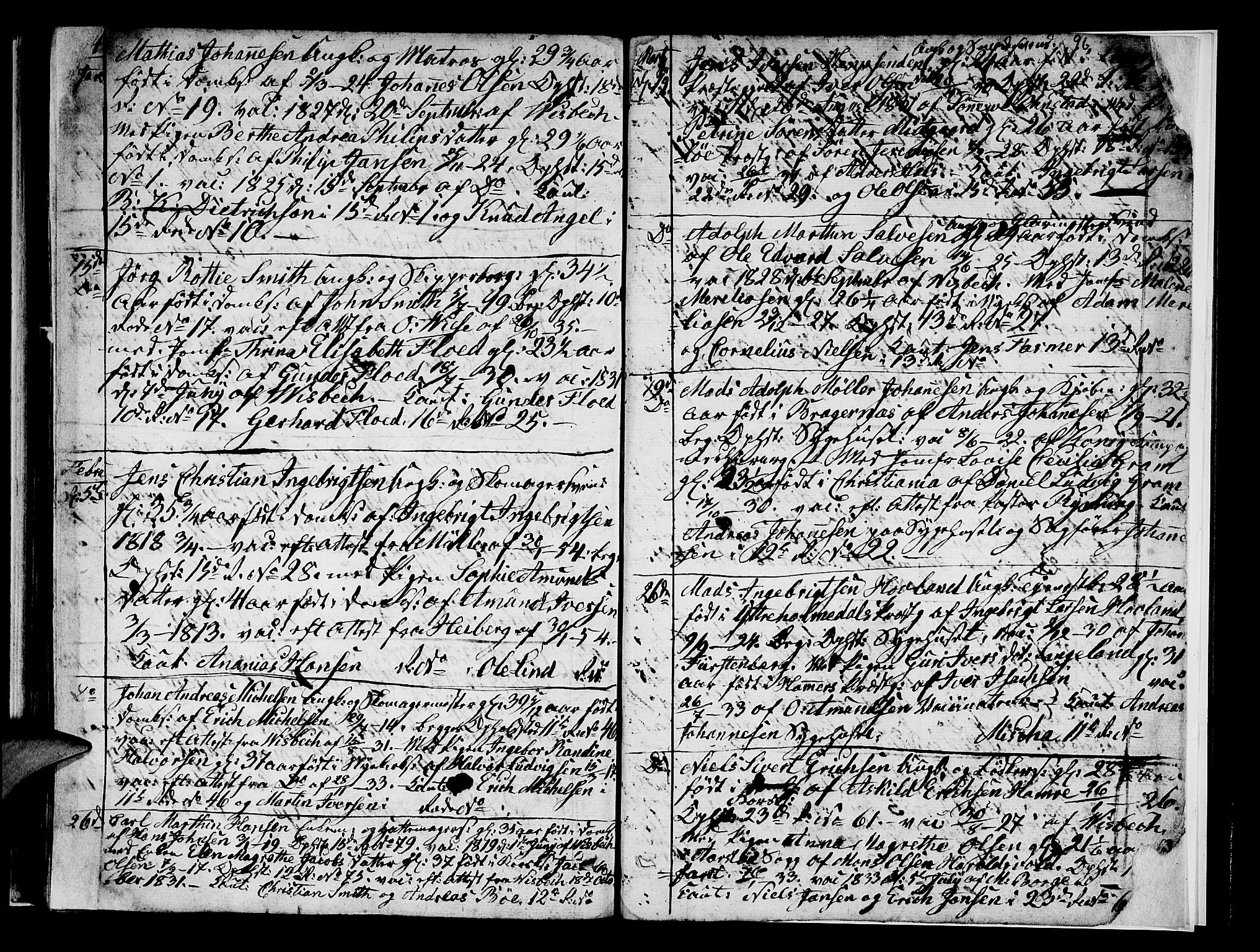 Domkirken sokneprestembete, SAB/A-74801/H/Hab/L0004: Parish register (copy) no. A 4, 1820-1854, p. 96