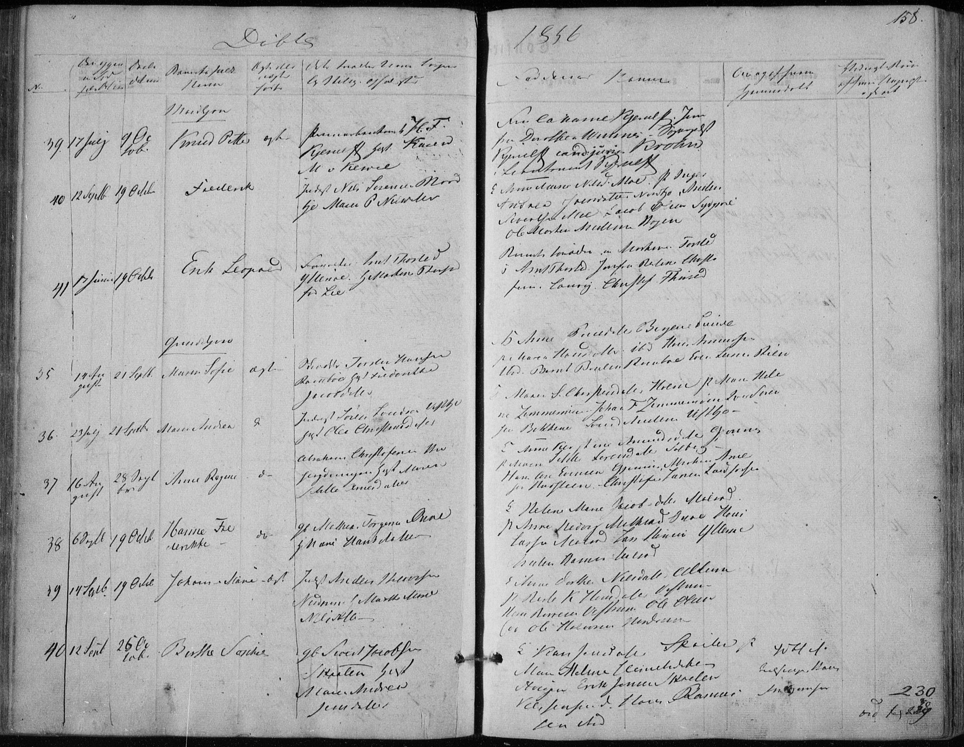 Hedrum kirkebøker, AV/SAKO-A-344/F/Fa/L0006: Parish register (official) no. I 6, 1849-1857, p. 158