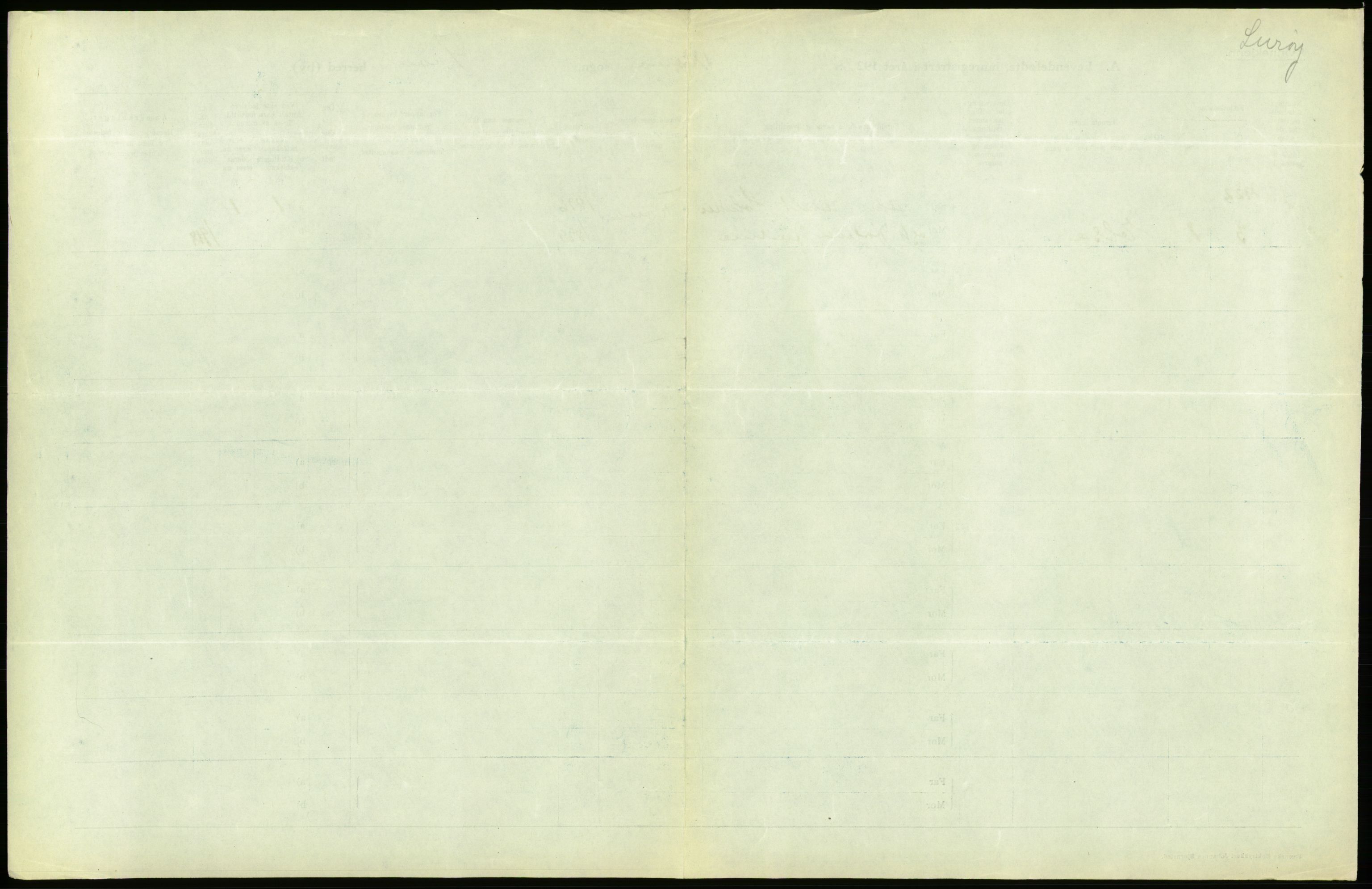 Statistisk sentralbyrå, Sosiodemografiske emner, Befolkning, AV/RA-S-2228/D/Df/Dfc/Dfcb/L0044: Nordland fylke: Levendefødte menn og kvinner. Bygder og byer., 1922, p. 313