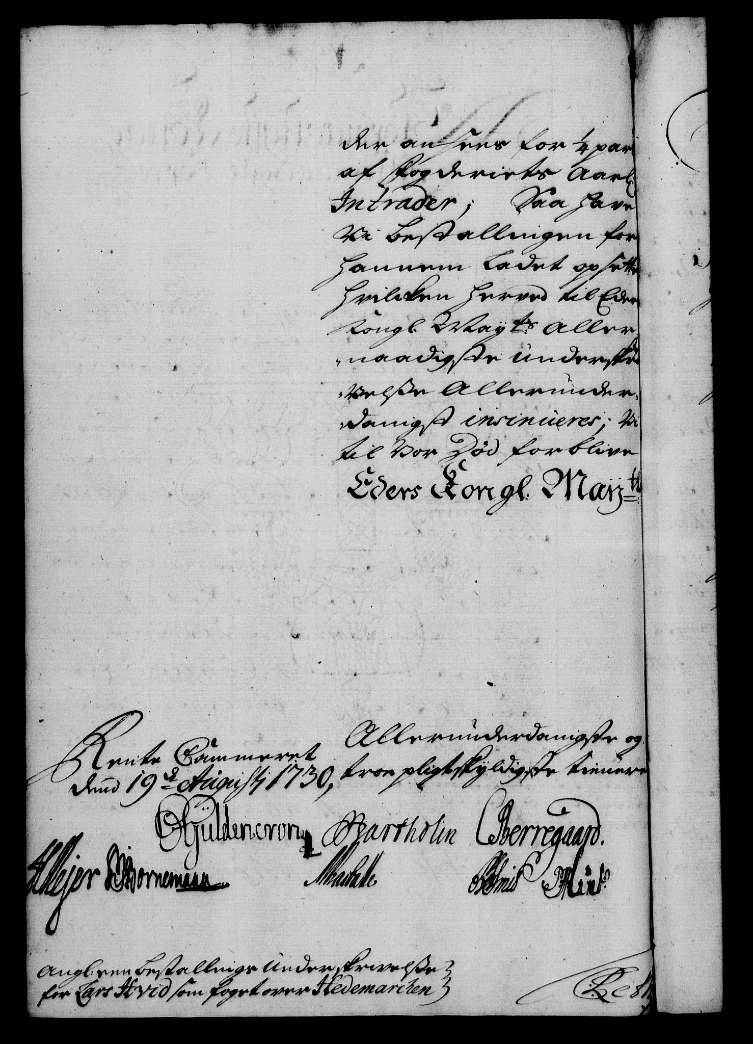 Rentekammeret, Kammerkanselliet, RA/EA-3111/G/Gf/Gfa/L0013: Norsk relasjons- og resolusjonsprotokoll (merket RK 52.13), 1730, p. 549