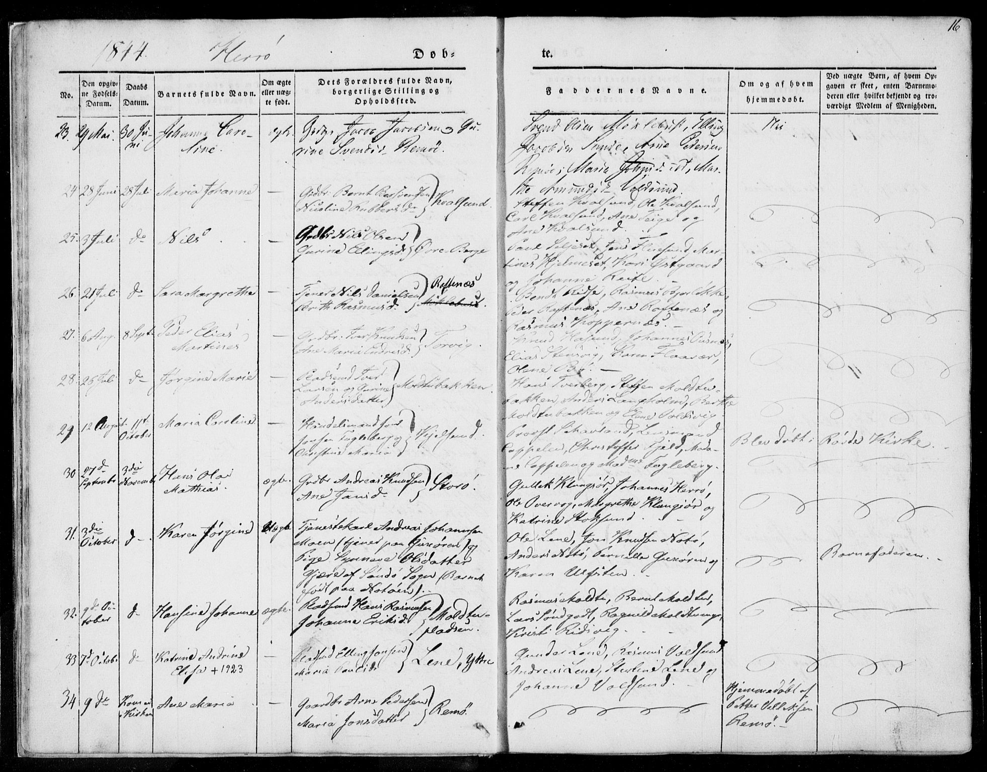 Ministerialprotokoller, klokkerbøker og fødselsregistre - Møre og Romsdal, AV/SAT-A-1454/507/L0070: Parish register (official) no. 507A05, 1842-1873, p. 16