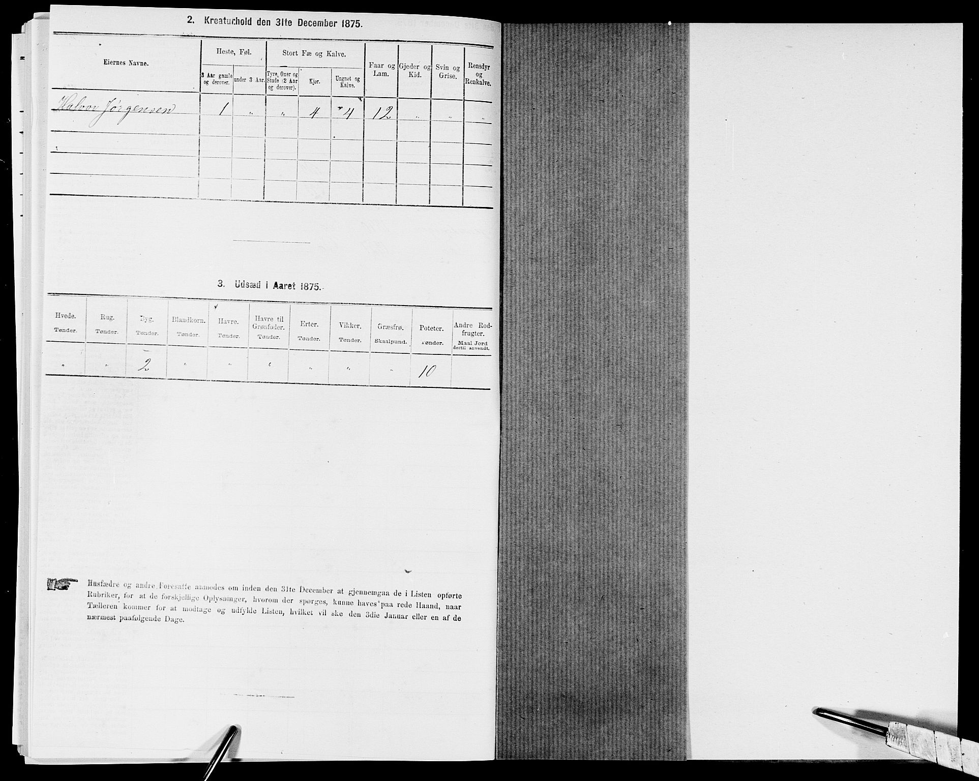 SAK, 1875 census for 0911P Gjerstad, 1875, p. 705