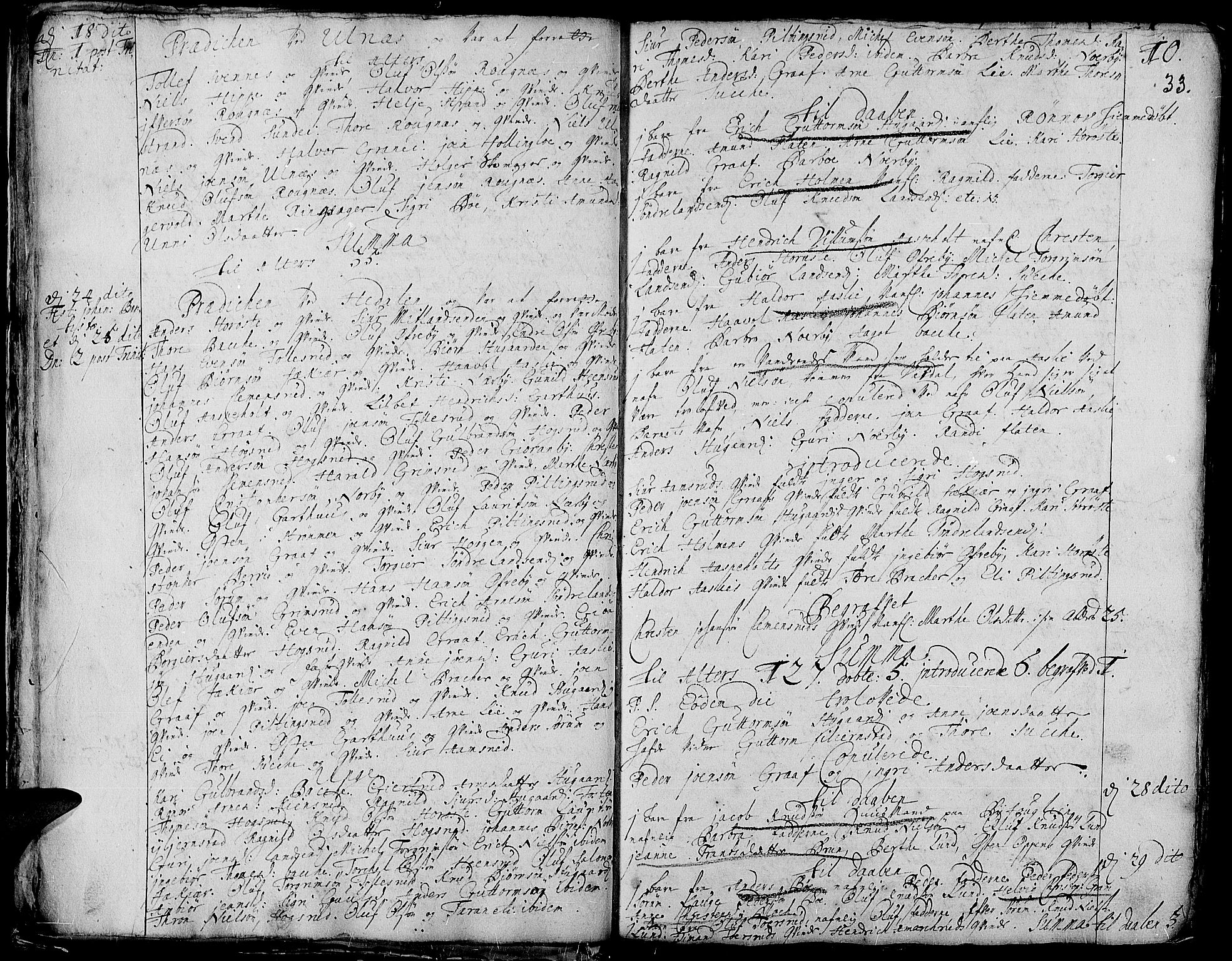 Aurdal prestekontor, SAH/PREST-126/H/Ha/Haa/L0001: Parish register (official) no. 1-3, 1692-1730, p. 33